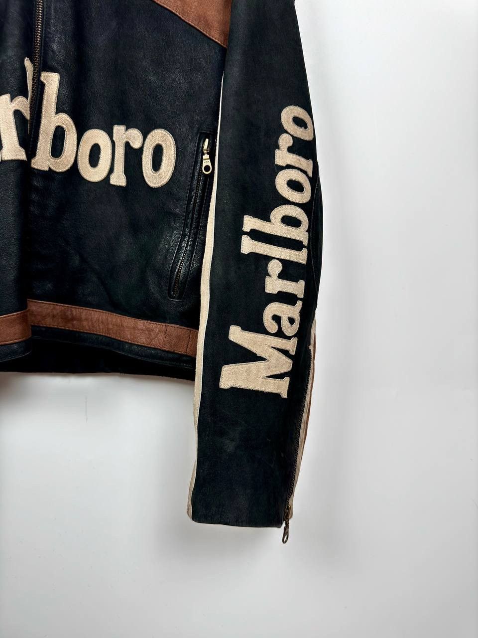 Marlboro × Vintage Vintage Marlboro Racing Leather Jacket Size US XL / EU 56 / 4 - 6 Thumbnail