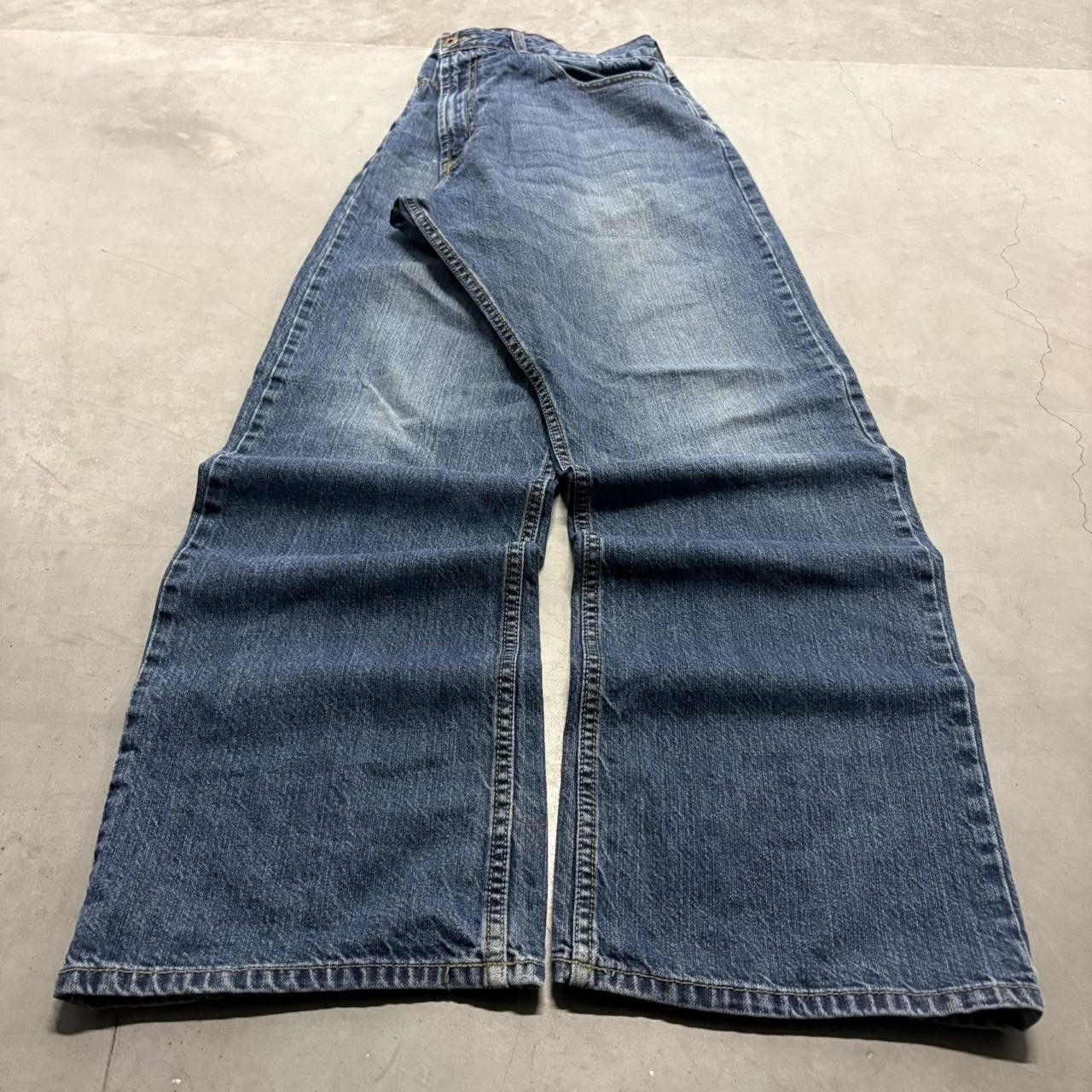 Vintage Crazy Vintage Y2K/2000s Super Baggy Streetwear Grunge Dark Wash Denim Jeans! Size US 36 / EU 52 - 3 Thumbnail