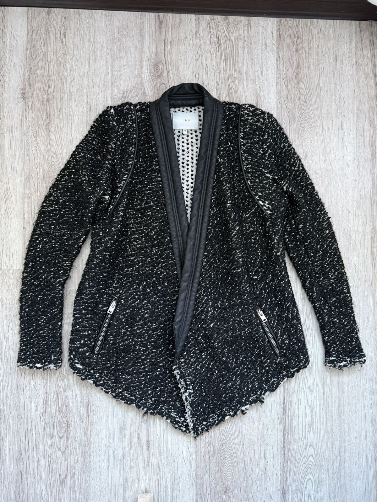 Iro IRO Welfare Tweed Blazer Leather Trim IT 38 Size XS / US 0-2 / IT 36-38 - 1 Thumbnail