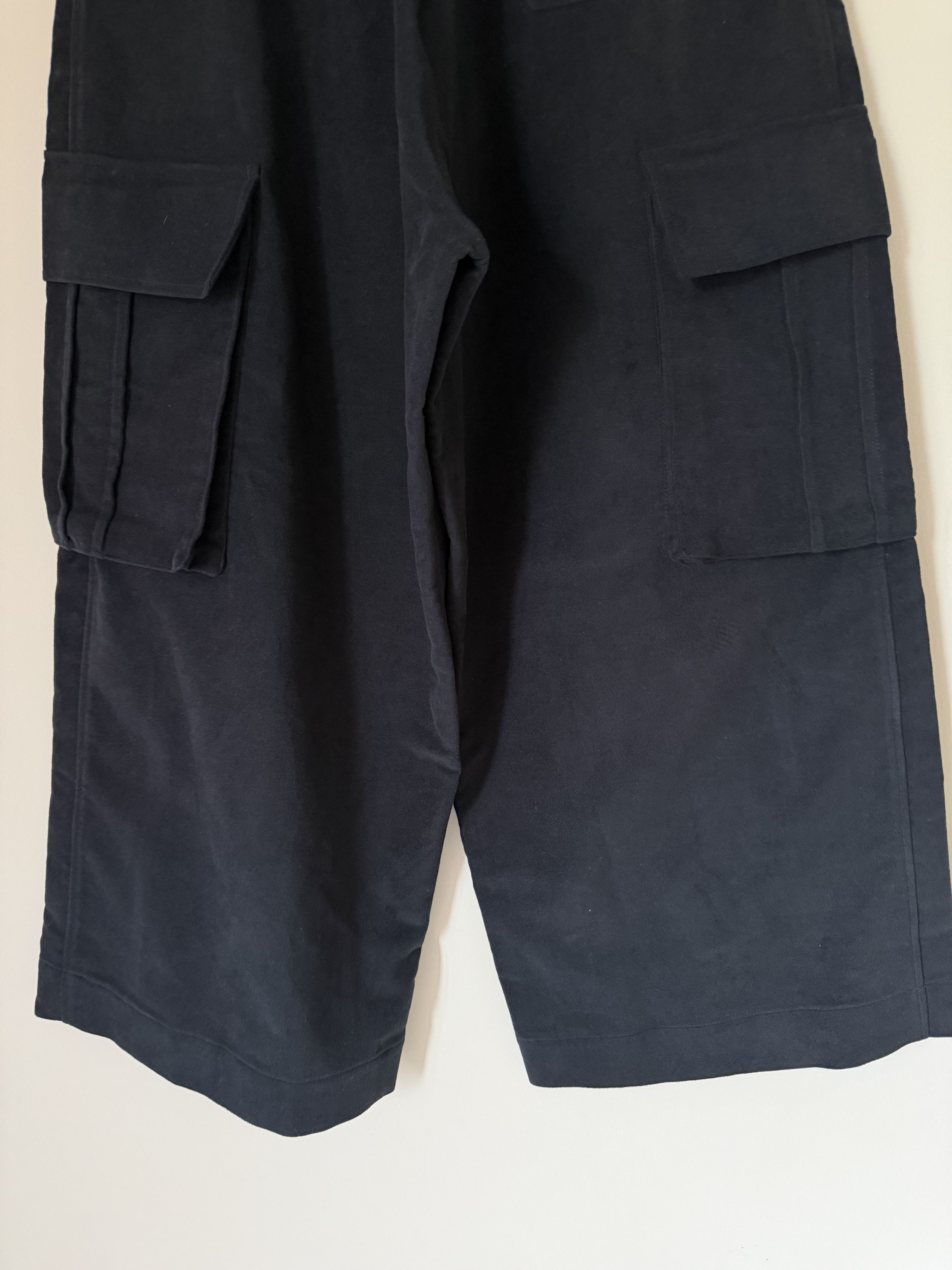 Nicholas Daley Nicholas Daley Brushed Moleskin Wide Leg Cargo Pants Navy Size US 32 / EU 48 - 6 Thumbnail