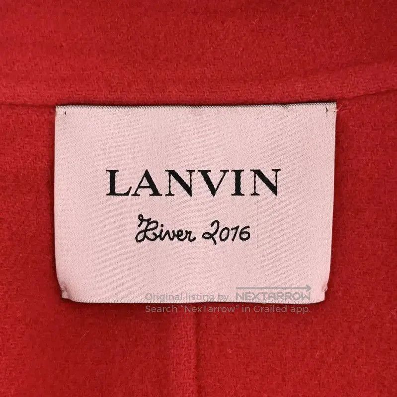 Lanvin Lanvin Red Wool Women's Long Coat . Size S / US 4 / IT 40 - 6 Thumbnail