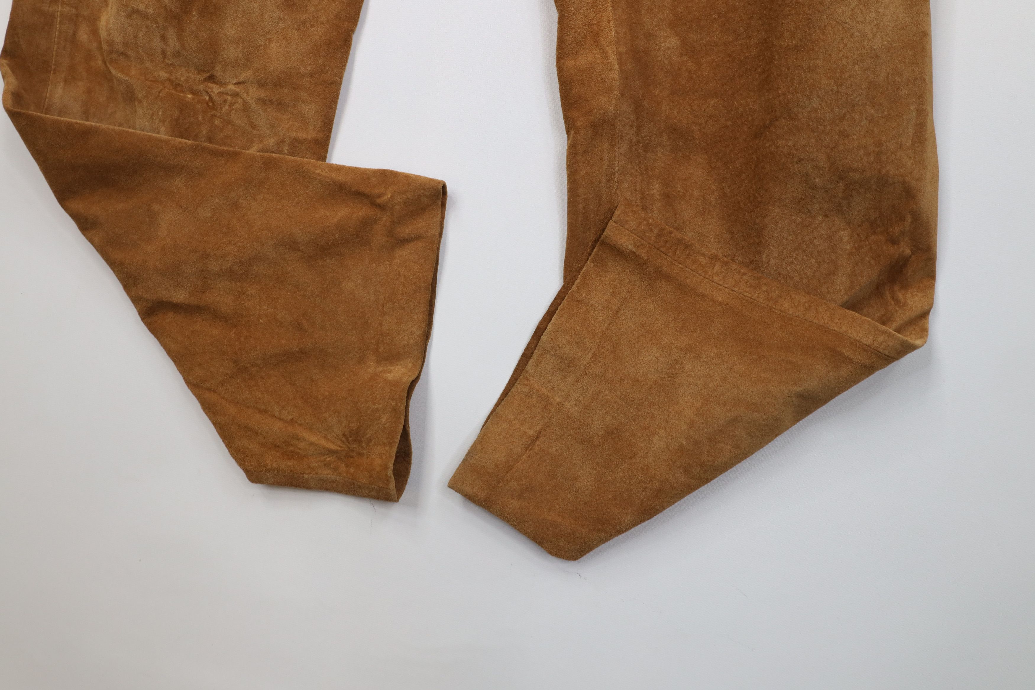 Vintage Vintage 90s Y2K Babydoll Streetwear Leather Pants Brown Size 34" / US 12 / IT 48 - 6 Thumbnail