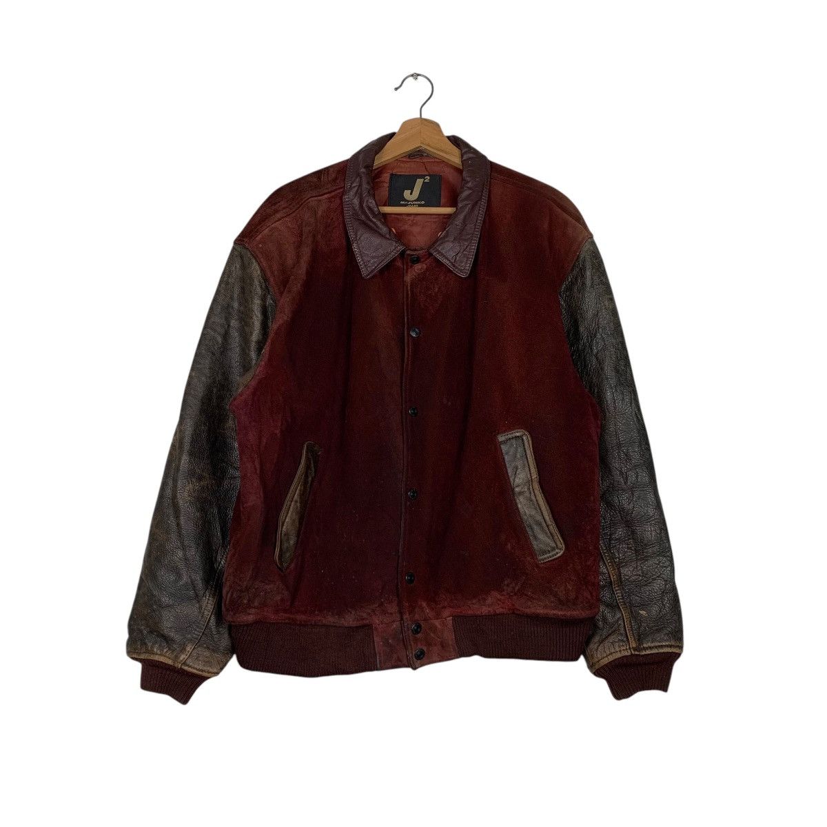 Mr. Junko Mr Junko Bog Logo Leather Varsity Jacket Size US M / EU 48-50 / 2 - 2 Thumbnail