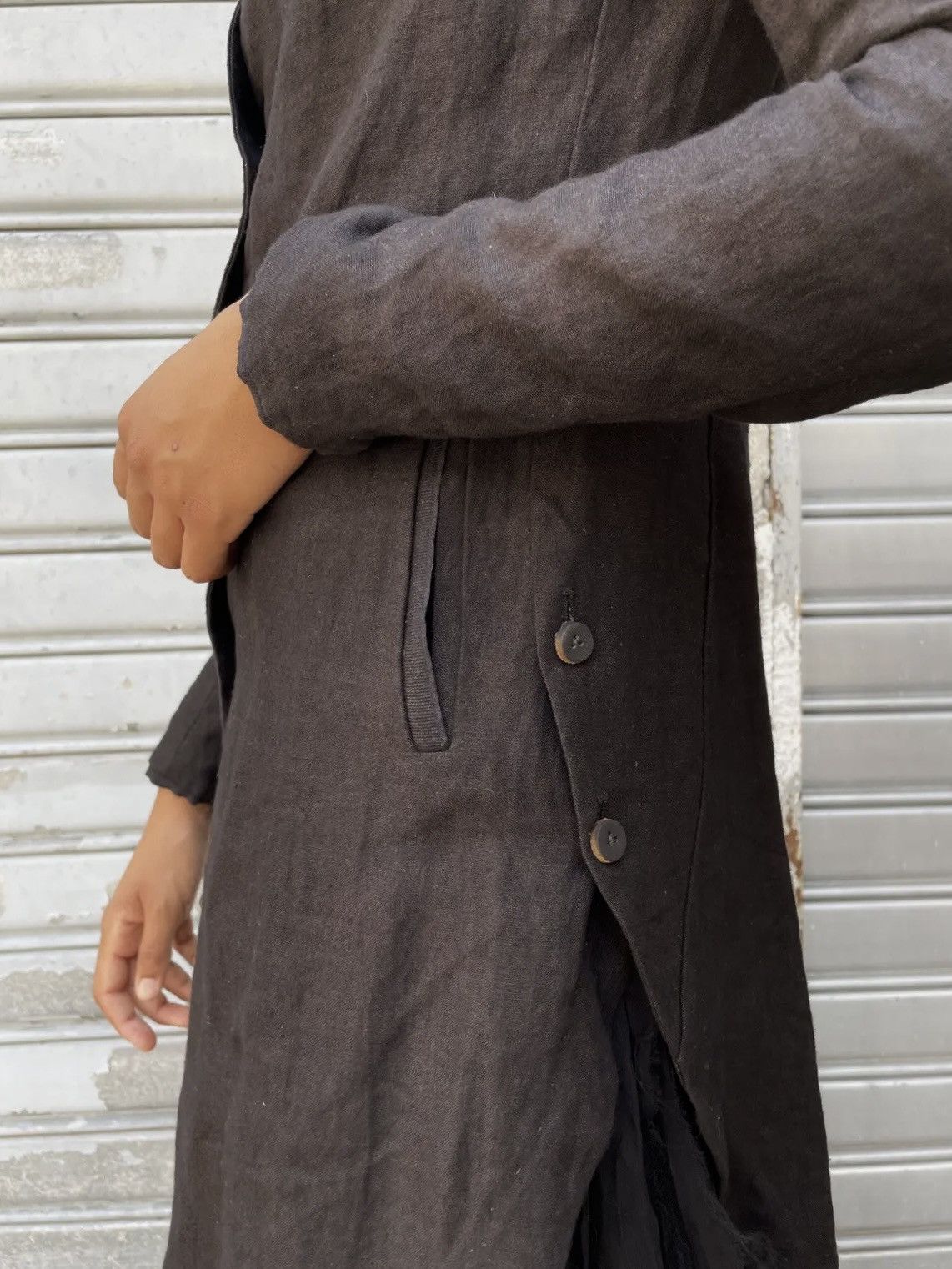 Layer-0 Layer-0 Retro Overlock Stitch Avant-Garde Linen Jacket/Coat Size S / US 4 / IT 40 - 12 Thumbnail