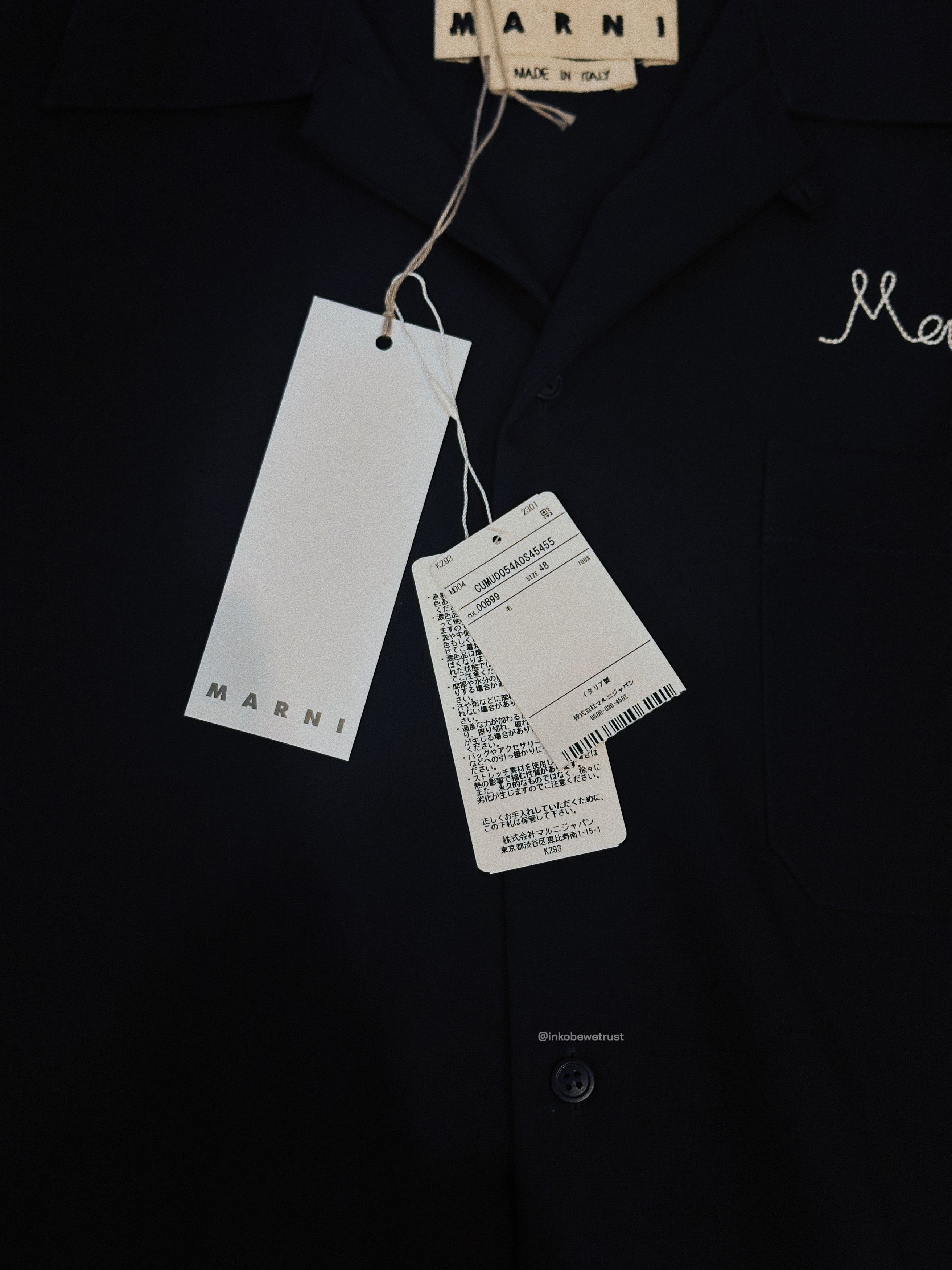 Marni Logo Embroidery Bowling Shirt (Japan Exclusive) Size US M / EU 48-50 / 2 - 7 Thumbnail