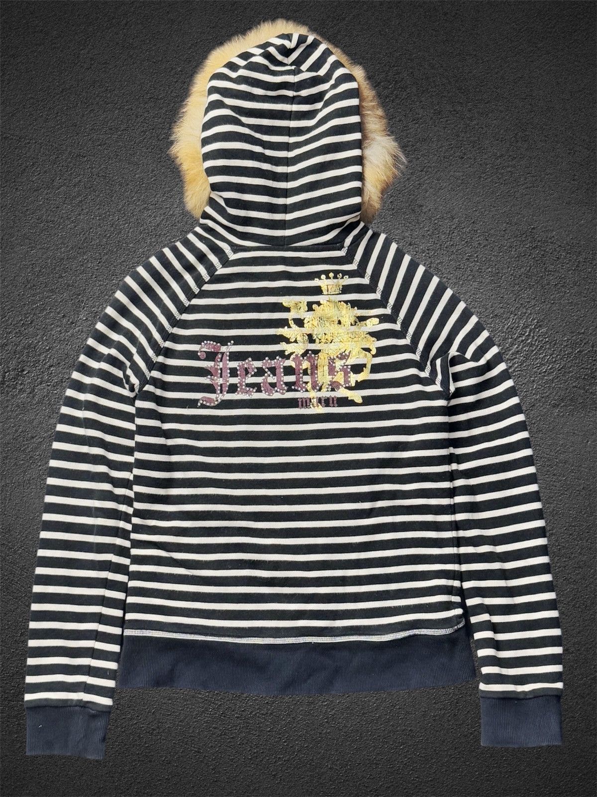 Hysteric Glamour × If Six Was Nine × Japanese Brand Fur hoodie stripe maru japanese 2000s styled Size US S / EU 44-46 / 1 - 1 Thumbnail