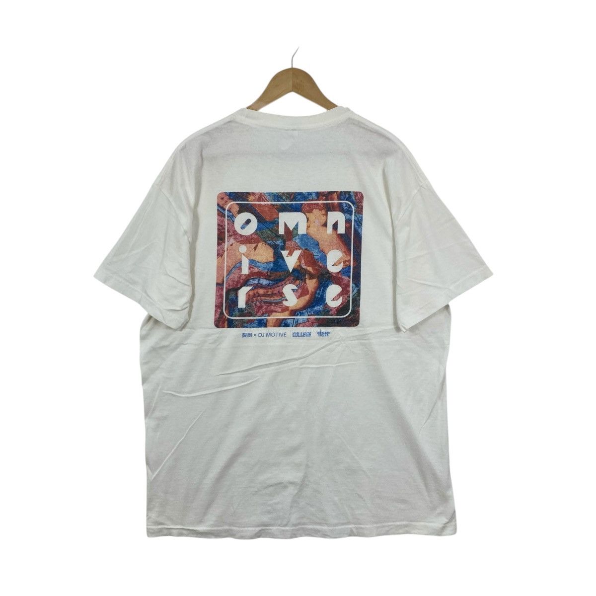 Vintage DJ Motive x College Omniverse Graphic Tee White XL Y2K Size US XL / EU 56 / 4 - 2 Thumbnail