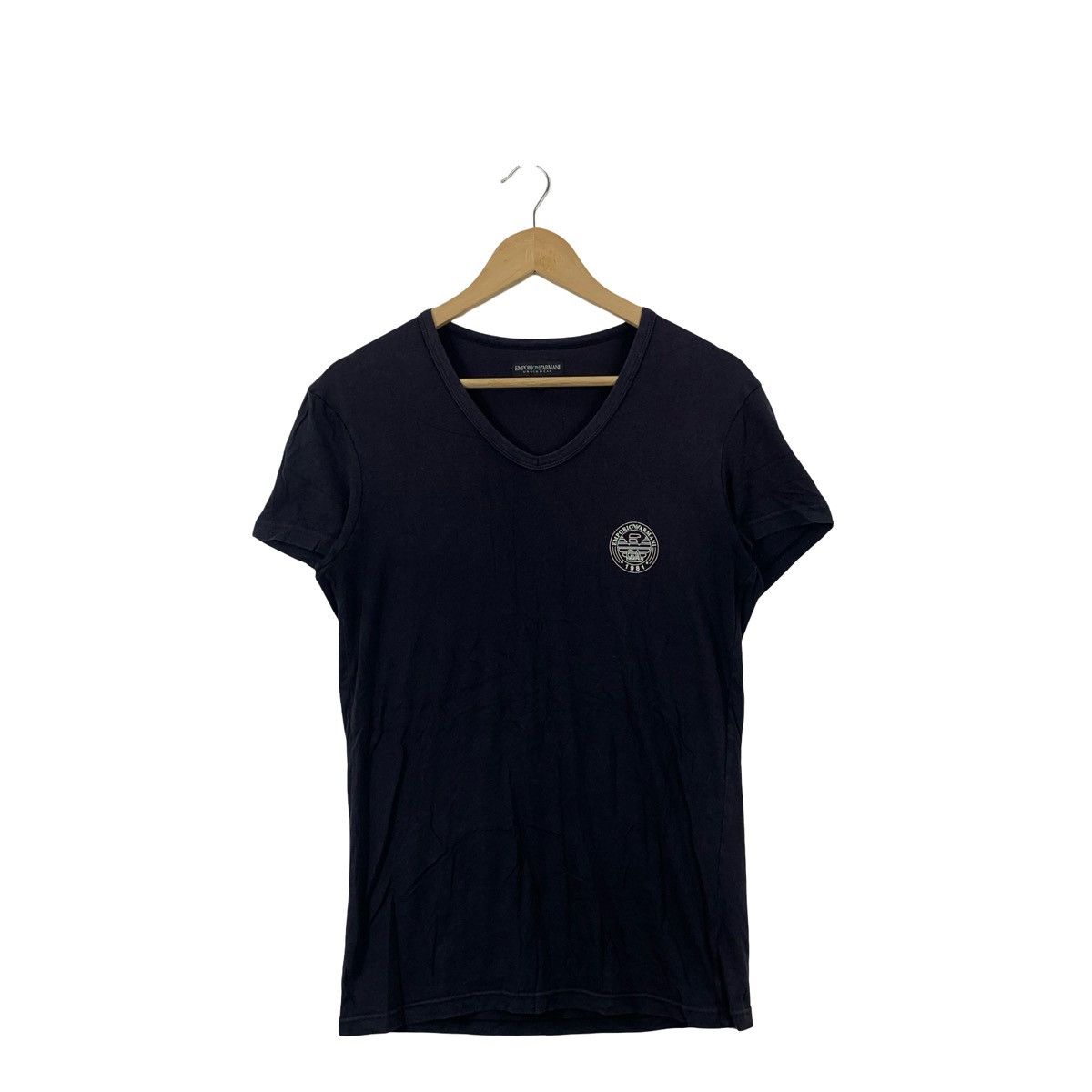 Emporio Armani Emporio Armani V-Neck T-Shirt Small Chest Logo Minimal Size US S / EU 44-46 / 1 - 4 Thumbnail