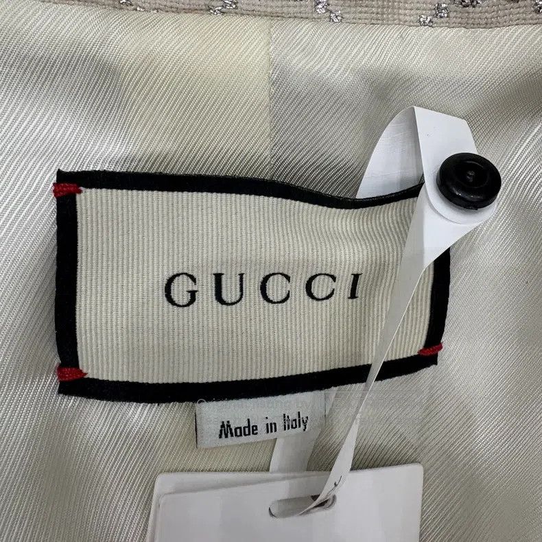 Gucci Gucci Double G full-print lapel single-breasted beige wool Size XS / US 0-2 / IT 36-38 - 3 Thumbnail