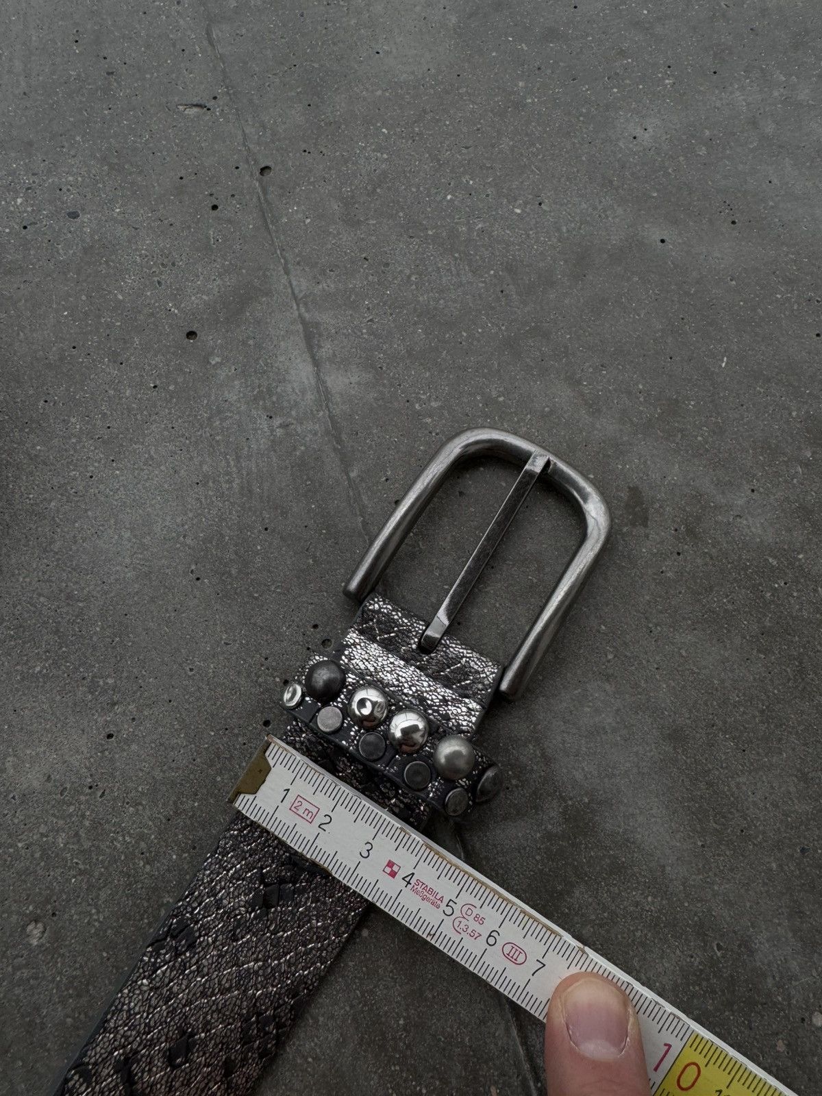 Japanese Brand × Vintage *VINTAGE* Archive Avant Garde Y2K stones belt Size 34 - 5 Thumbnail