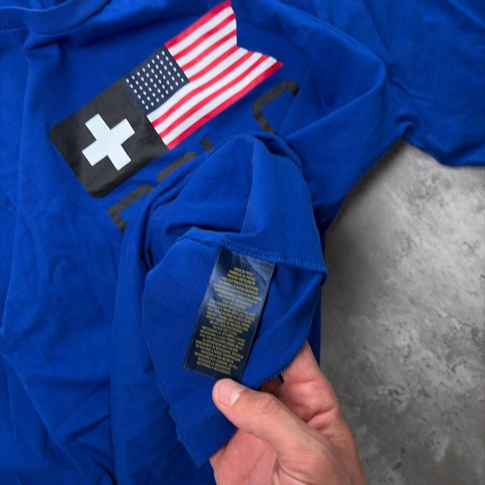 Polo Ralph Lauren Y2K Navy Polo Ralph Lauren USA Flag Long Sleeve Shirt Size US S / EU 44-46 / 1 - 7 Thumbnail