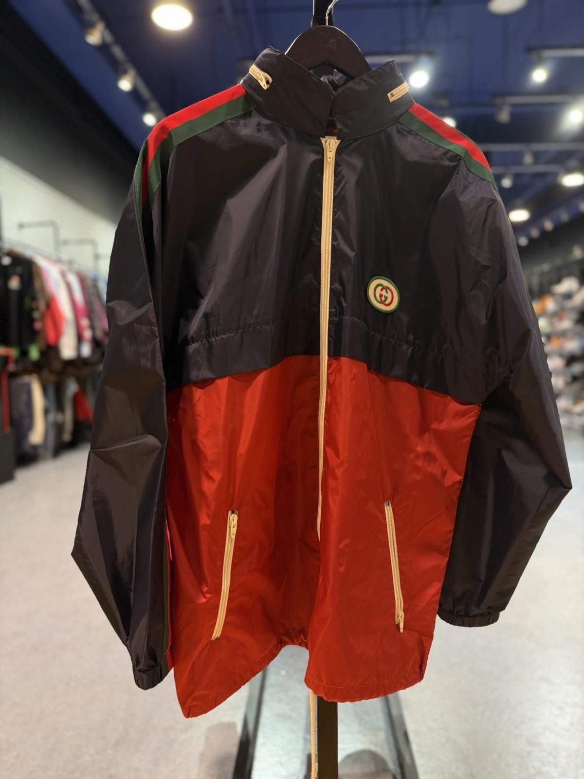 Gucci Gucci Navy Interlocking G Windbreaker Jacket Size (46) Size US L / EU 52-54 / 3 - 1 Thumbnail