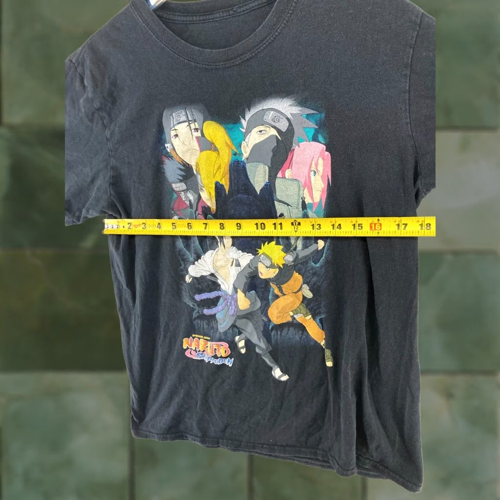 Vintage Naruto Shippuden Mens TShirt Medium Anime Cartoon Shirt Men M Black Cotton Jersey Graphic Print Short Sleeve Crew Neck T-Shirt 2020s Size US M / EU 48-50 / 2 - 1 Thumbnail