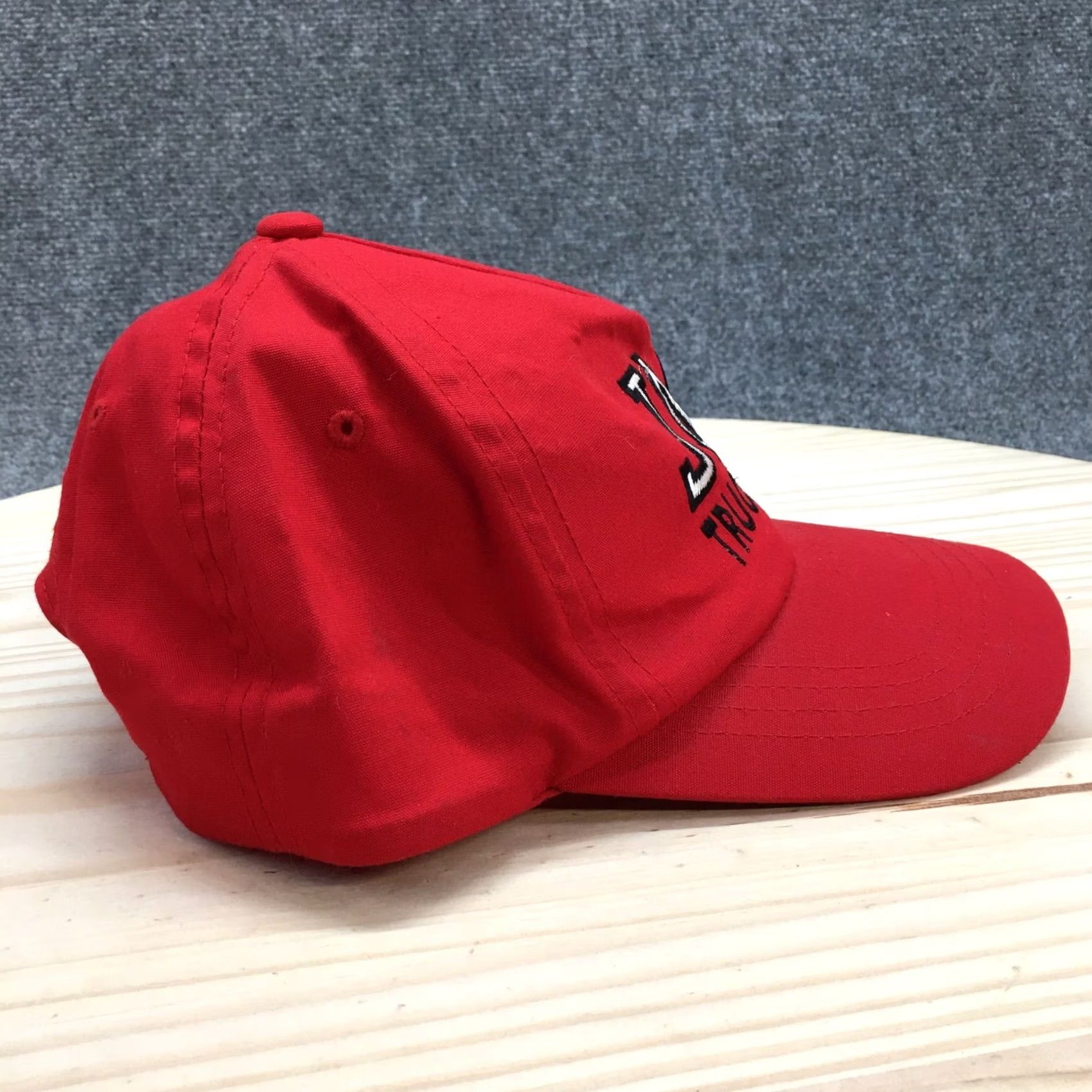 Vintage JMS Trucking INC Baseball Cap Hat Mens One Size Fits All Red Adjustable Yupoong Size ONE SIZE - 5 Thumbnail
