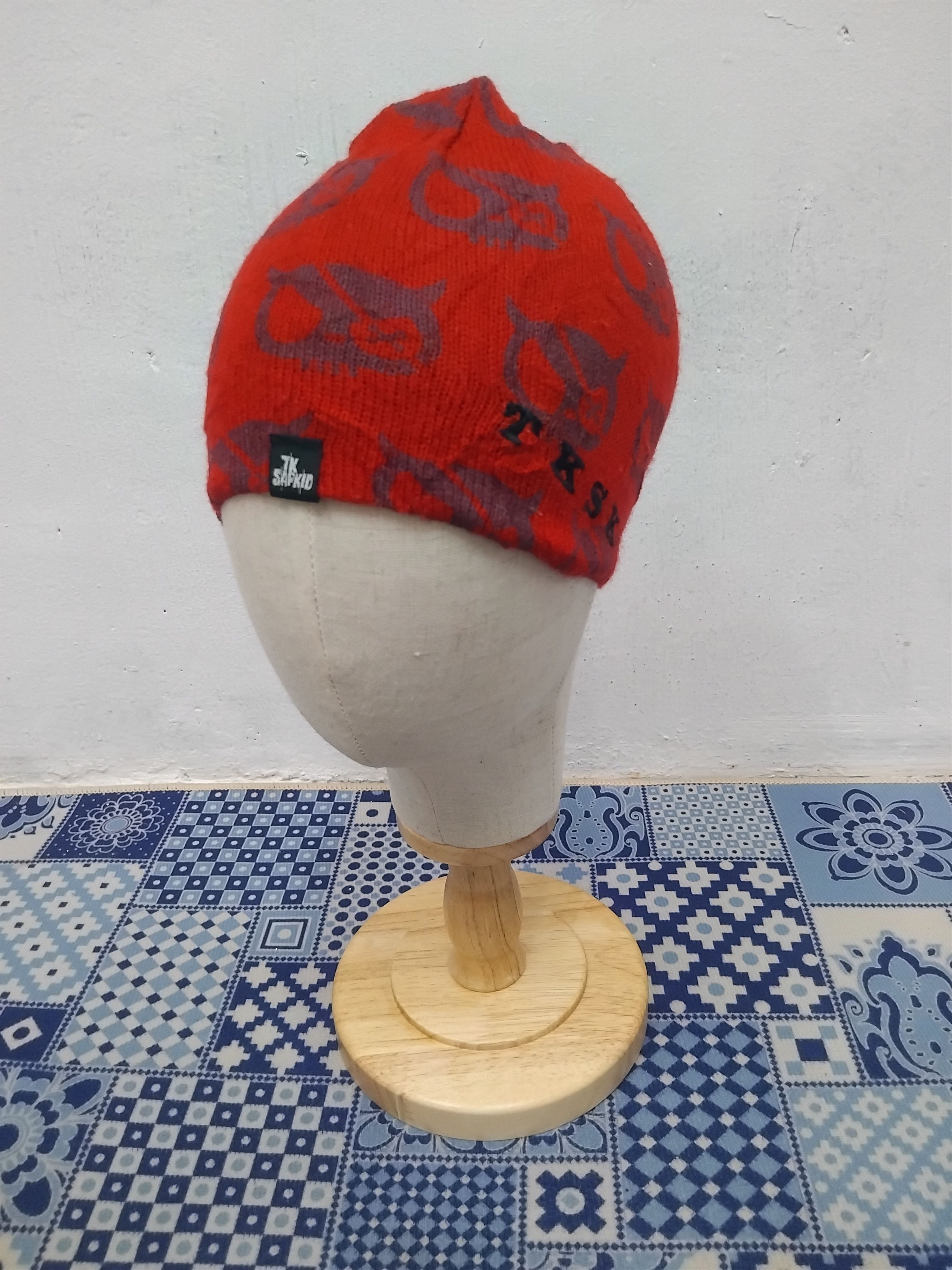 Japanese Brand 💥Tksapkid red beanie hat Size ONE SIZE - 1 Thumbnail