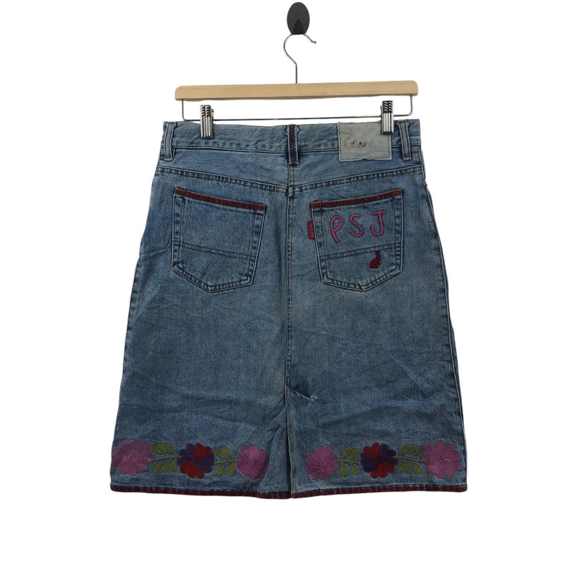 Paul Smith PAUL SMITH Jeans Skirt Embroidery Flowers Logo Size 30" / US 8 / IT 44 - 5 Thumbnail