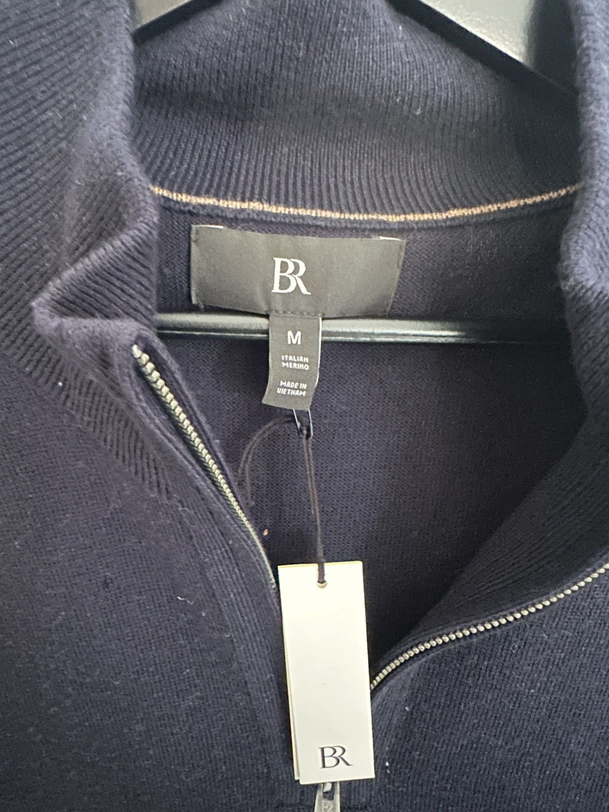 Banana Republic Banana Republic Italian Merino Half-Zip Sweater Navy - Med Size US M / EU 48-50 / 2 - 3 Thumbnail