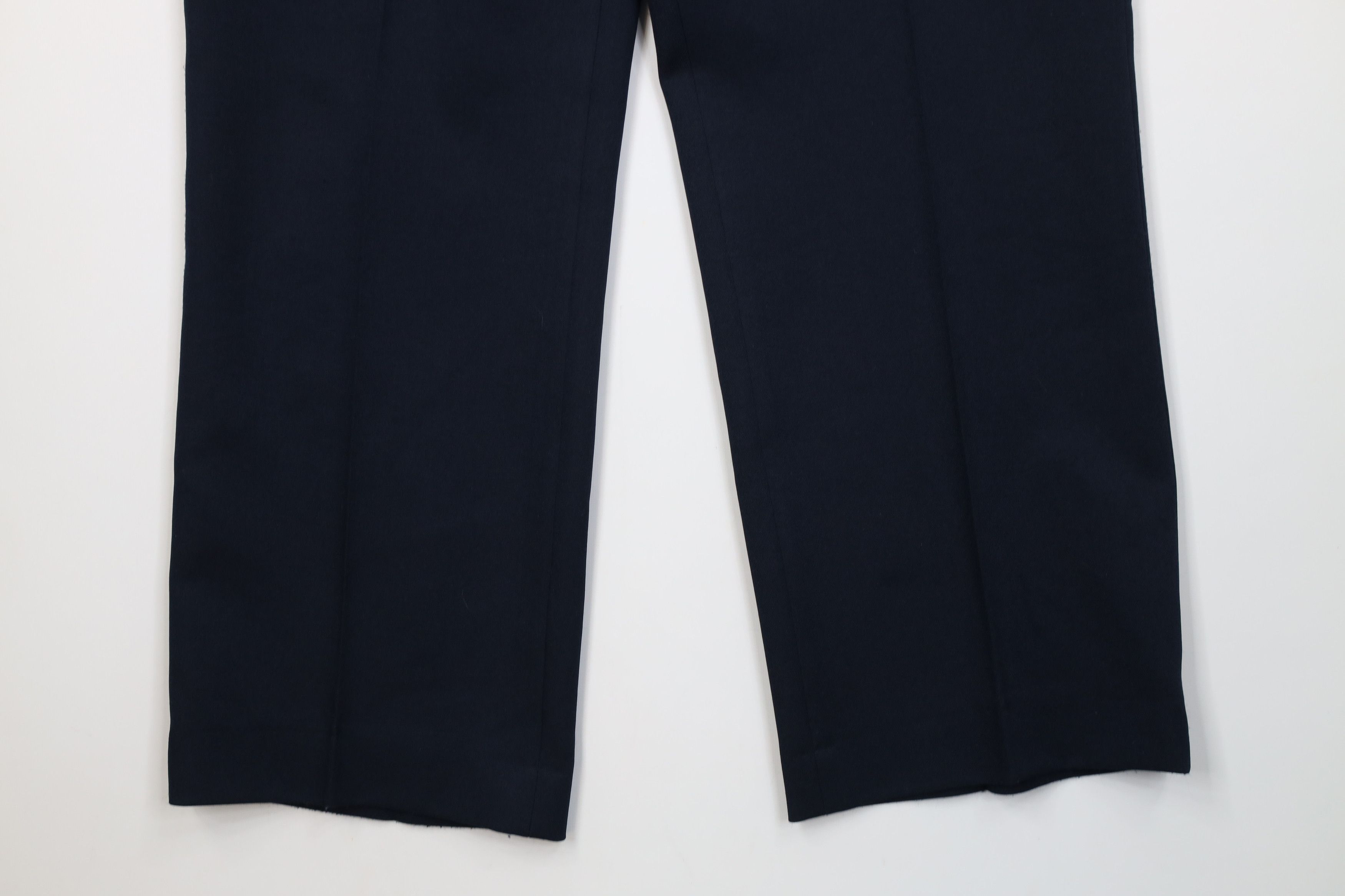 Vintage Vintage 70s Streetwear Wide Leg Chino Pants Navy Blue USA Size US 36 / EU 52 - 4 Thumbnail