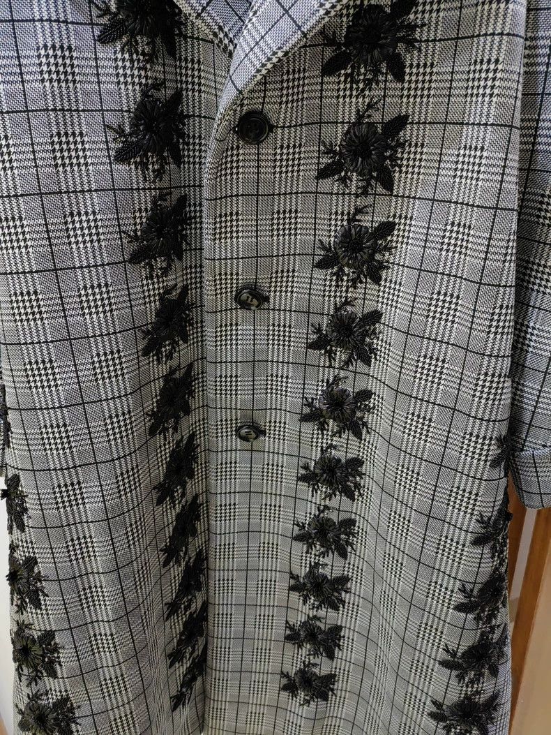 Comme des Garcons Comme Des Garcons Embroidered houndstooth coat Size S / US 4 / IT 40 - 6 Thumbnail