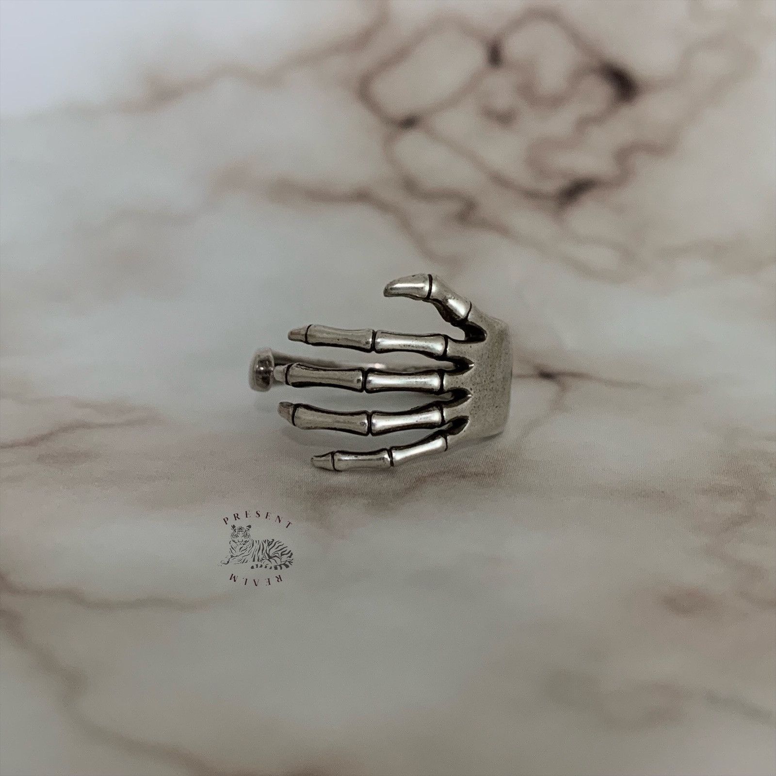 Japanese Brand × Vintage Skeleton Hand Adjustable Ring Size ONE SIZE - 3 Thumbnail