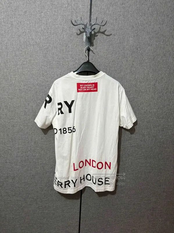 Burberry Burberry White Logo Printed Men's T. Size US XS / EU 42 / 0 - 2 Thumbnail