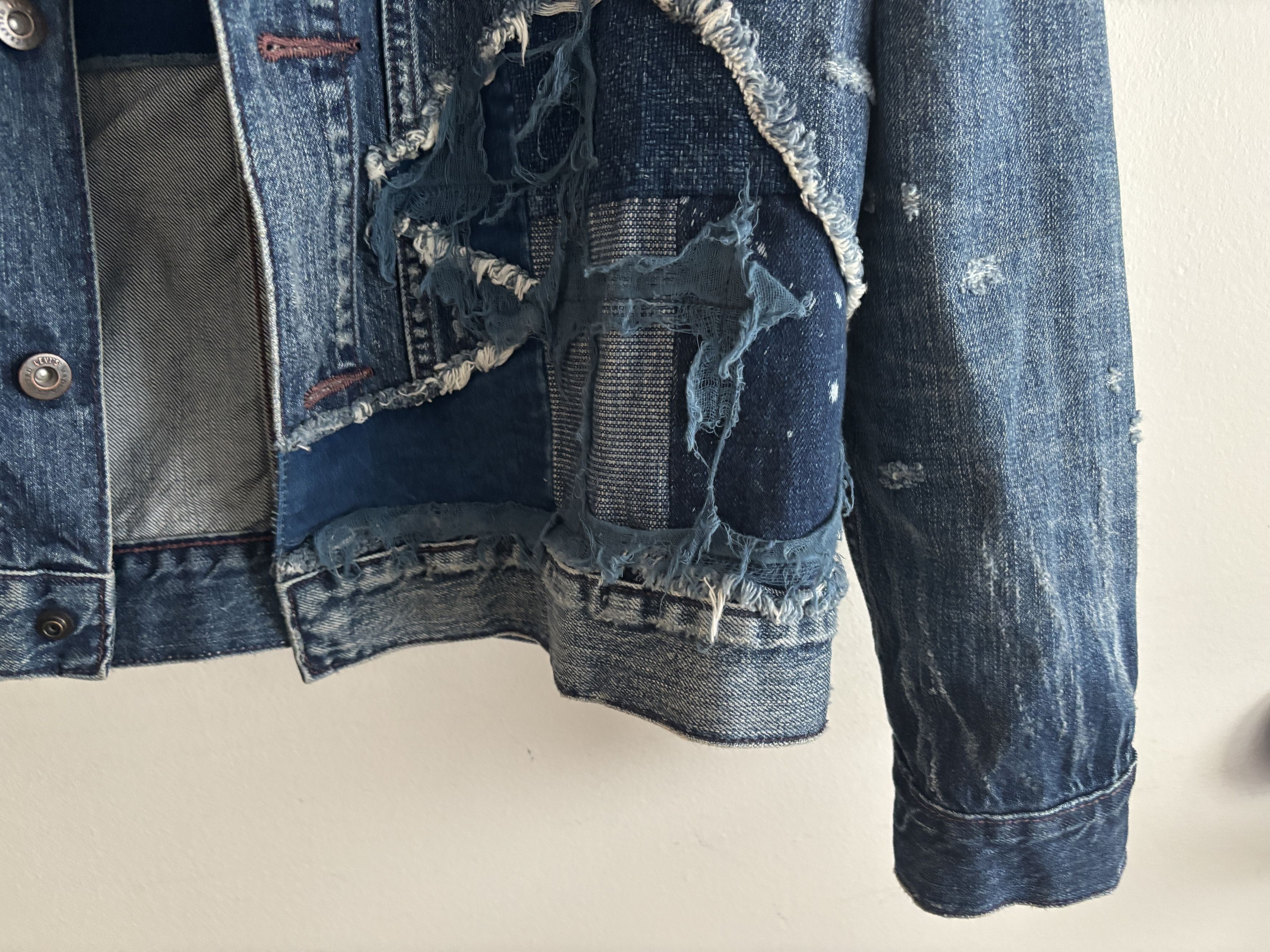 Levi's Made & Crafted Boro Patchwork Blue Denim Type IV Trucker Jacket - Medium Size US M / EU 48-50 / 2 - 4 Thumbnail
