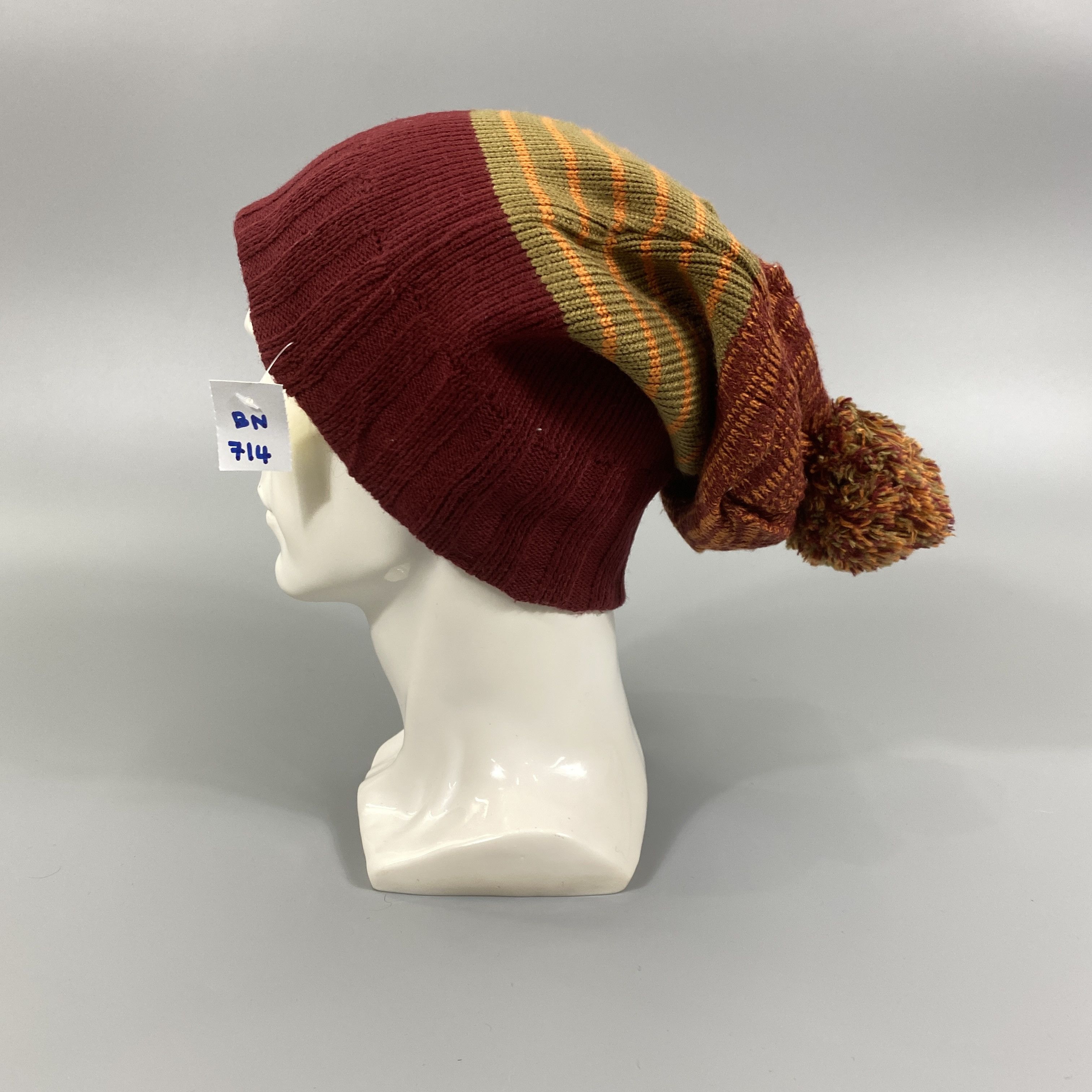 Japanese Brand Stripes Beanie Pom Pom -BN714 Size ONE SIZE - 1 Thumbnail