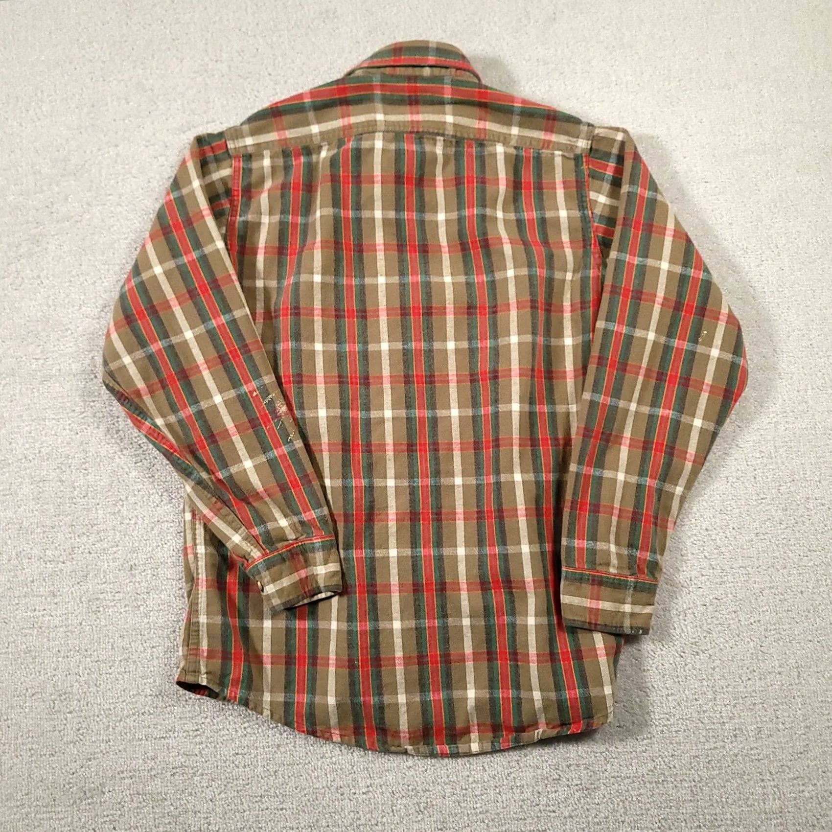 Vintage VINTAGE OshKosh B’Gosh Flannel Shirt Plaid Green Re Mens MT Tall Grunge Size US M / EU 48-50 / 2 - 7 Thumbnail