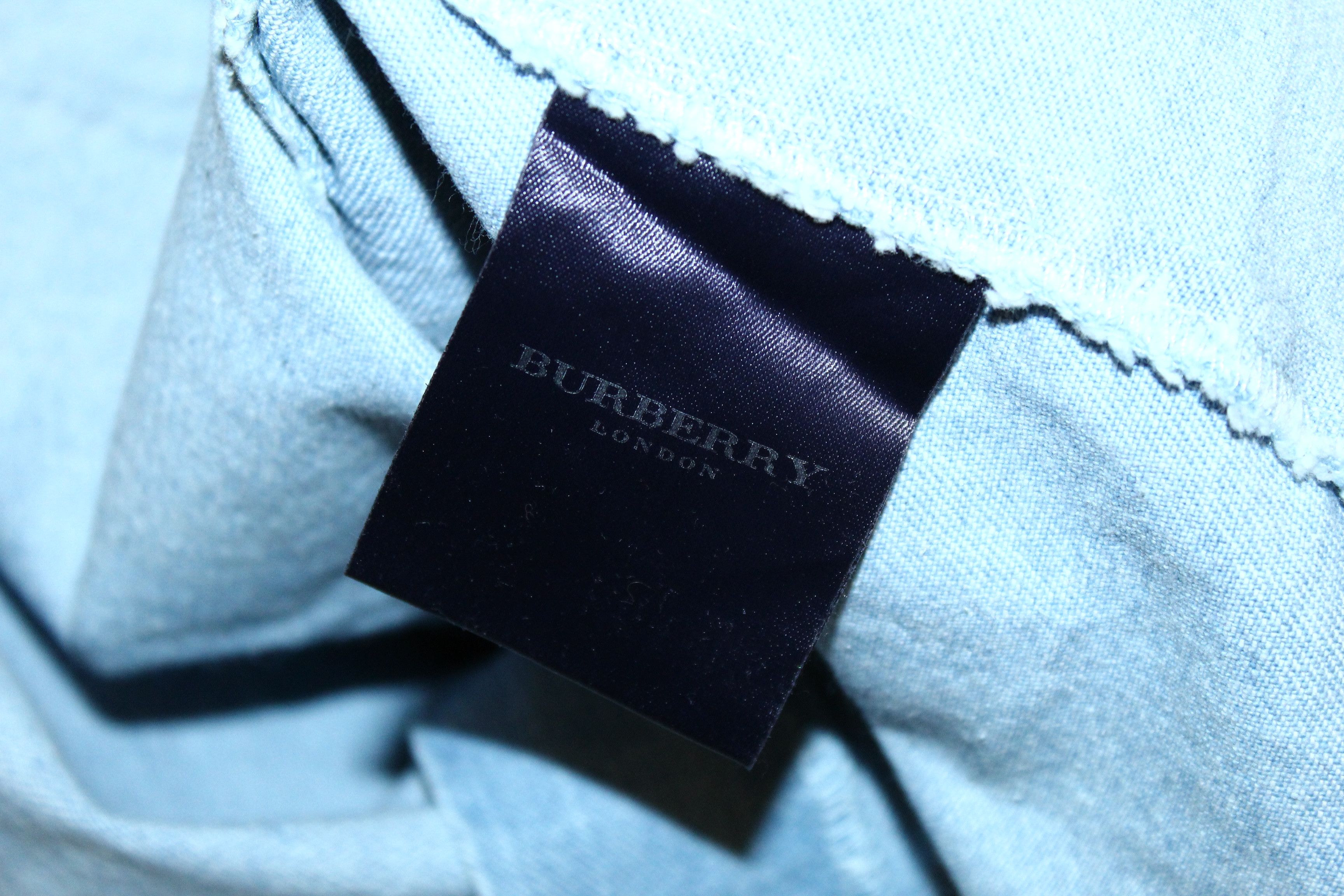 Burberry 💥Burberry London Blue Wash Denim Block Skirt Size 34" / US 12 / IT 48 - 9 Thumbnail