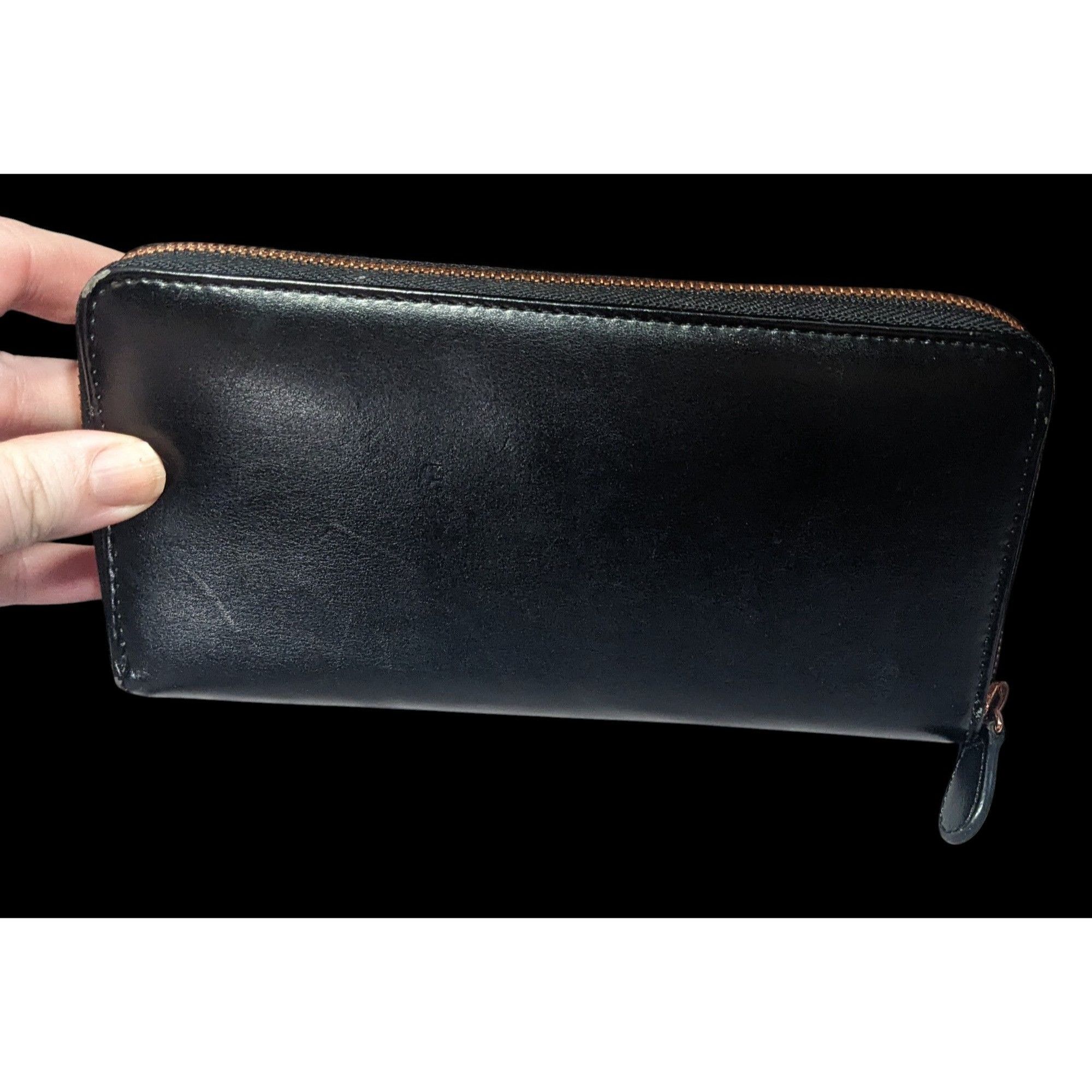 Other Folli Follie Black Leather Zip Wallet With Rose Gold Tone Ac Size ONE SIZE - 2 Thumbnail