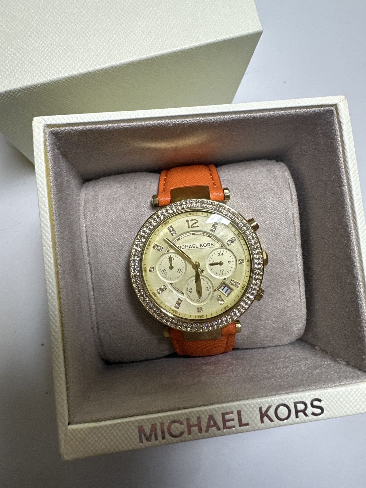 Michael Kors Michael Kors Mk2279 Gold Dial Leather Strap Ladies Watch Size ONE SIZE - 1 Thumbnail