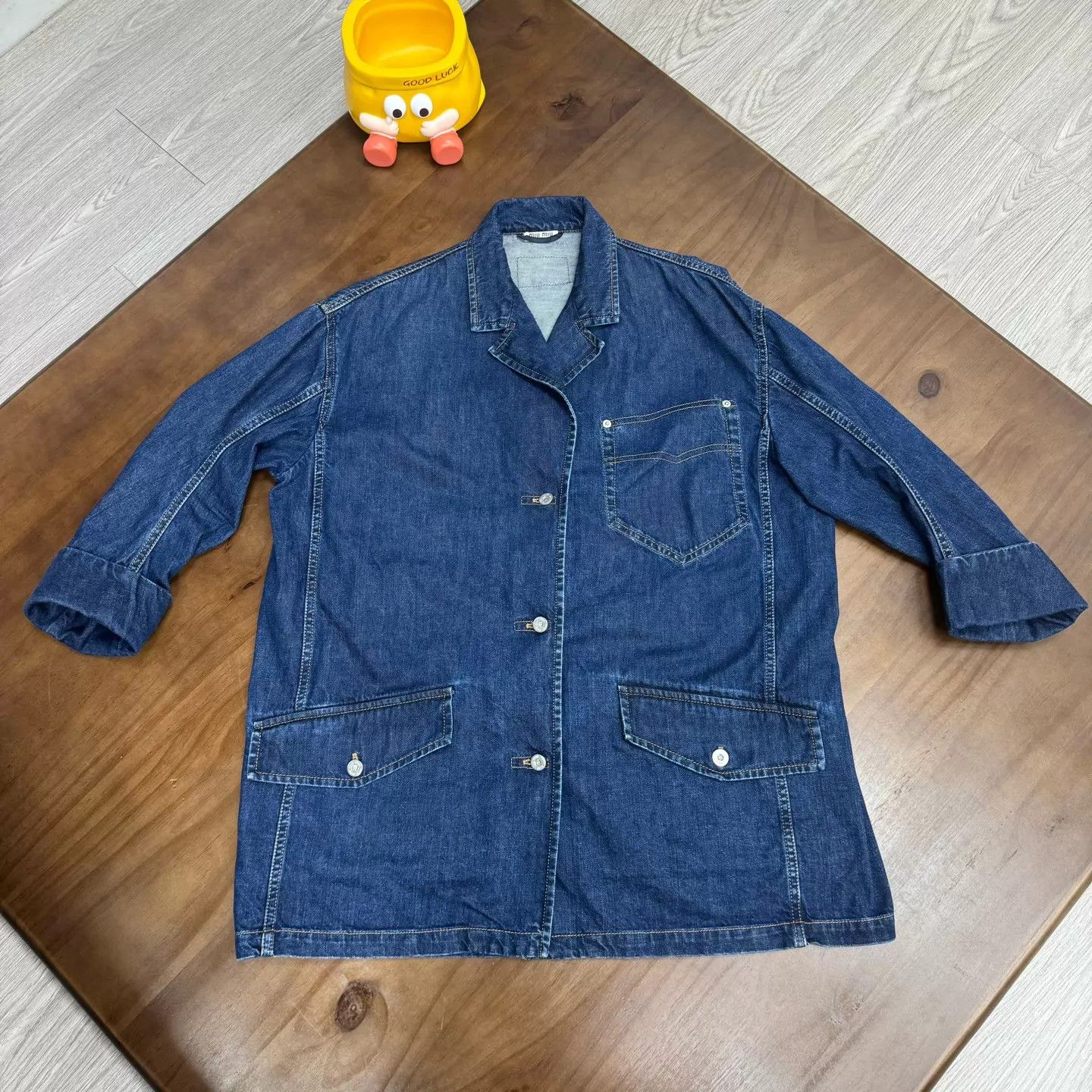 Miu Miu MIU MIU blue denim jacket women's Size S / US 4 / IT 40 - 1 Thumbnail