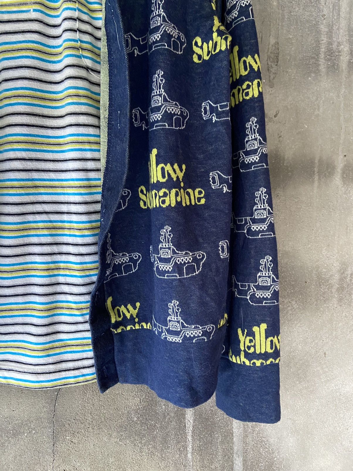 Japanese Brand THE BEATLES KNIT 2 IN 1 SACSNY STRIPED TEE Size US M / EU 48-50 / 2 - 5 Thumbnail