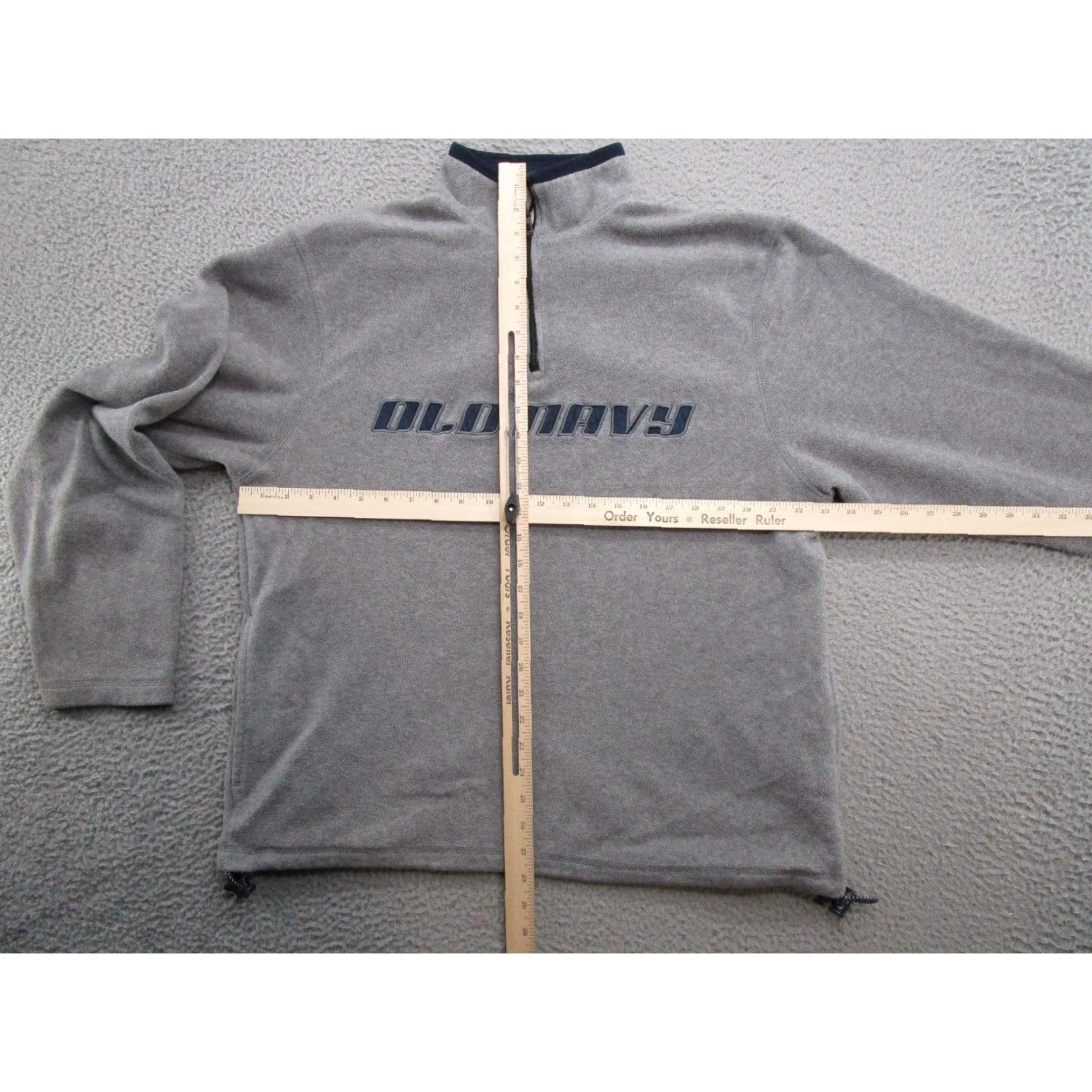 Old Navy Old Navy Sweater Mens 1/4 Zip Pullover Fleece Gray Logo XL Vintage N/A Size US XL / EU 56 / 4 - 4 Thumbnail