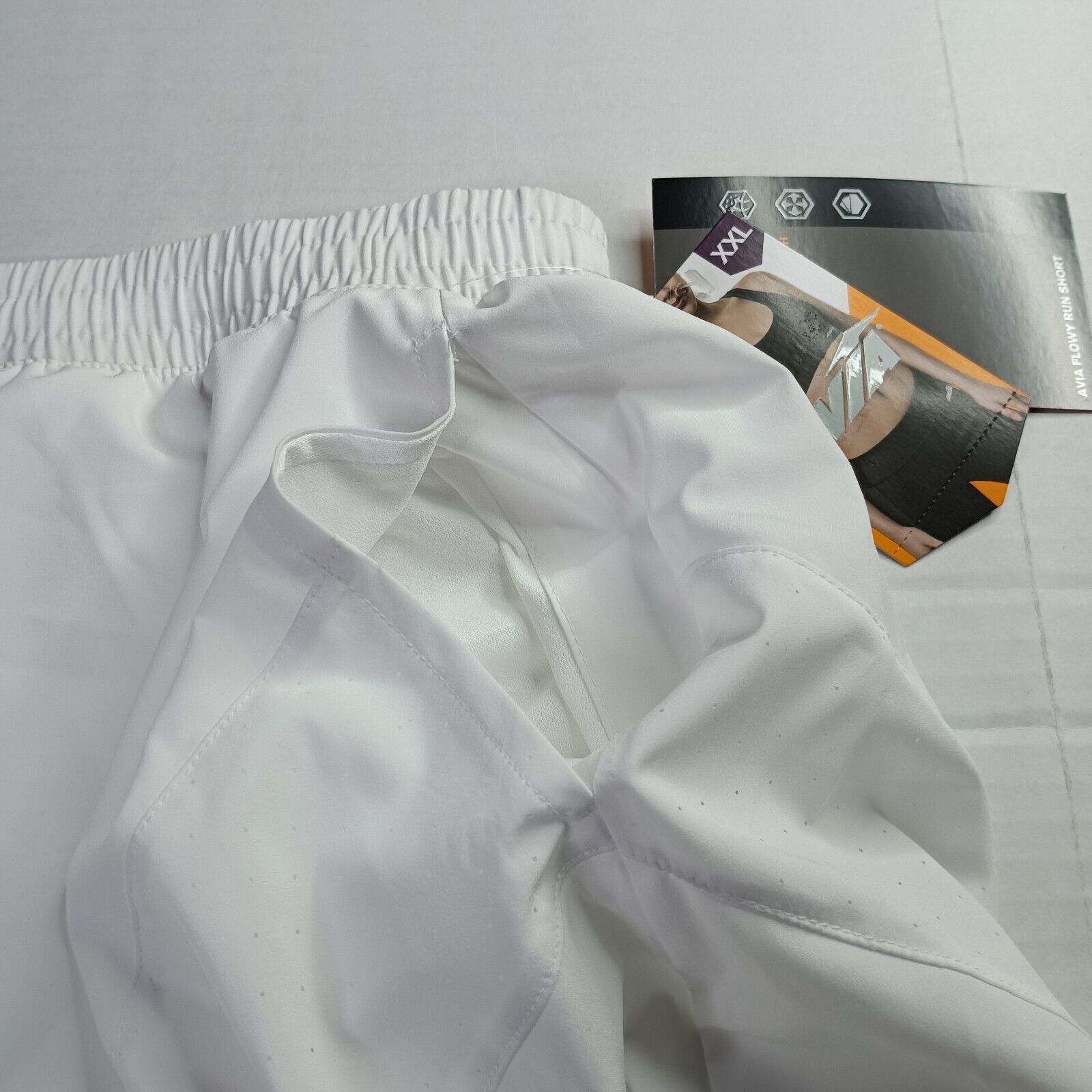 Avia Avia Flowy Run Shorts Men's XXL (20) White Moisture Wicking Size 42" / US 20 - 6 Thumbnail
