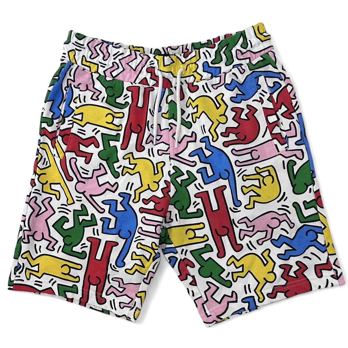 Other Men’s Keith Haring Shorts Jogger Rainbow Doodle Retro 90s Size US 29 - 1 Thumbnail