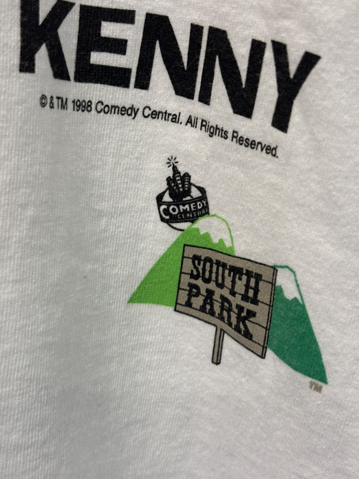 Gildan 1998 Vtg. South Park THE MANY DEATHS OF KENNY White Shirt XL Size US XL / EU 56 / 4 - 9 Thumbnail