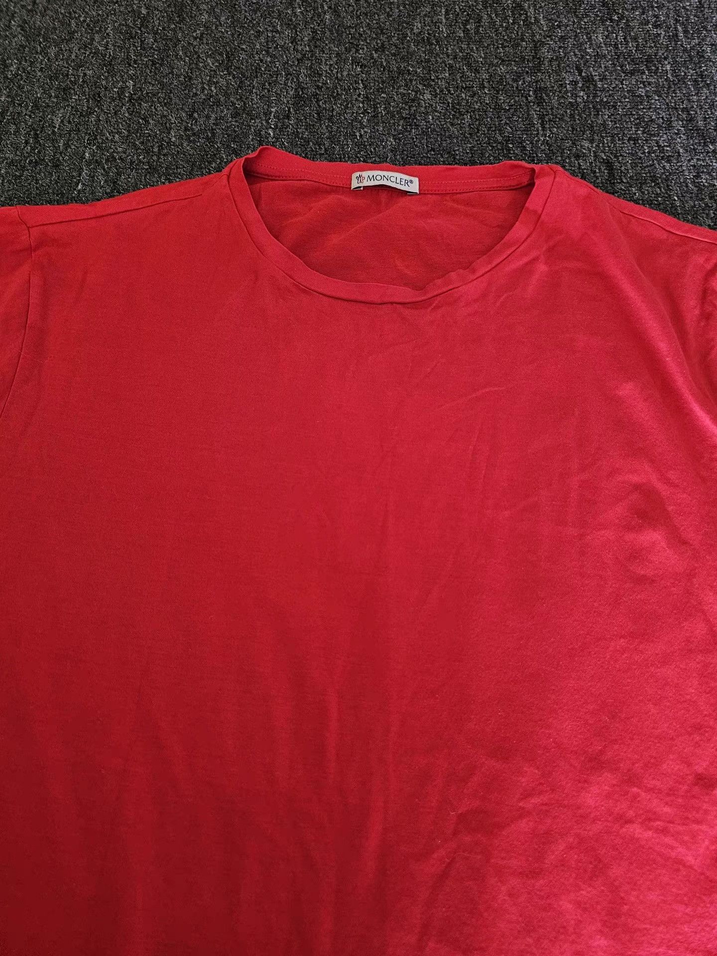 Moncler Moncler Men's Red Short Sleeve T-shirt, Size US L / EU 52-54 / 3 - 2 Thumbnail
