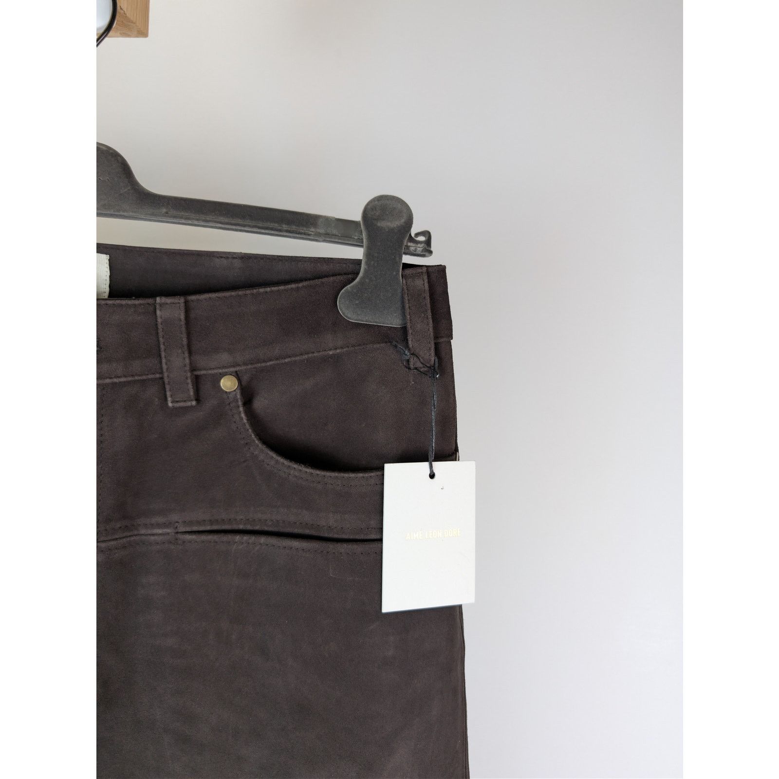 Aime Leon Dore o1rshd1 Suede Cowboy Pant jean pants in Moro Size US 32 / EU 48 - 5 Thumbnail