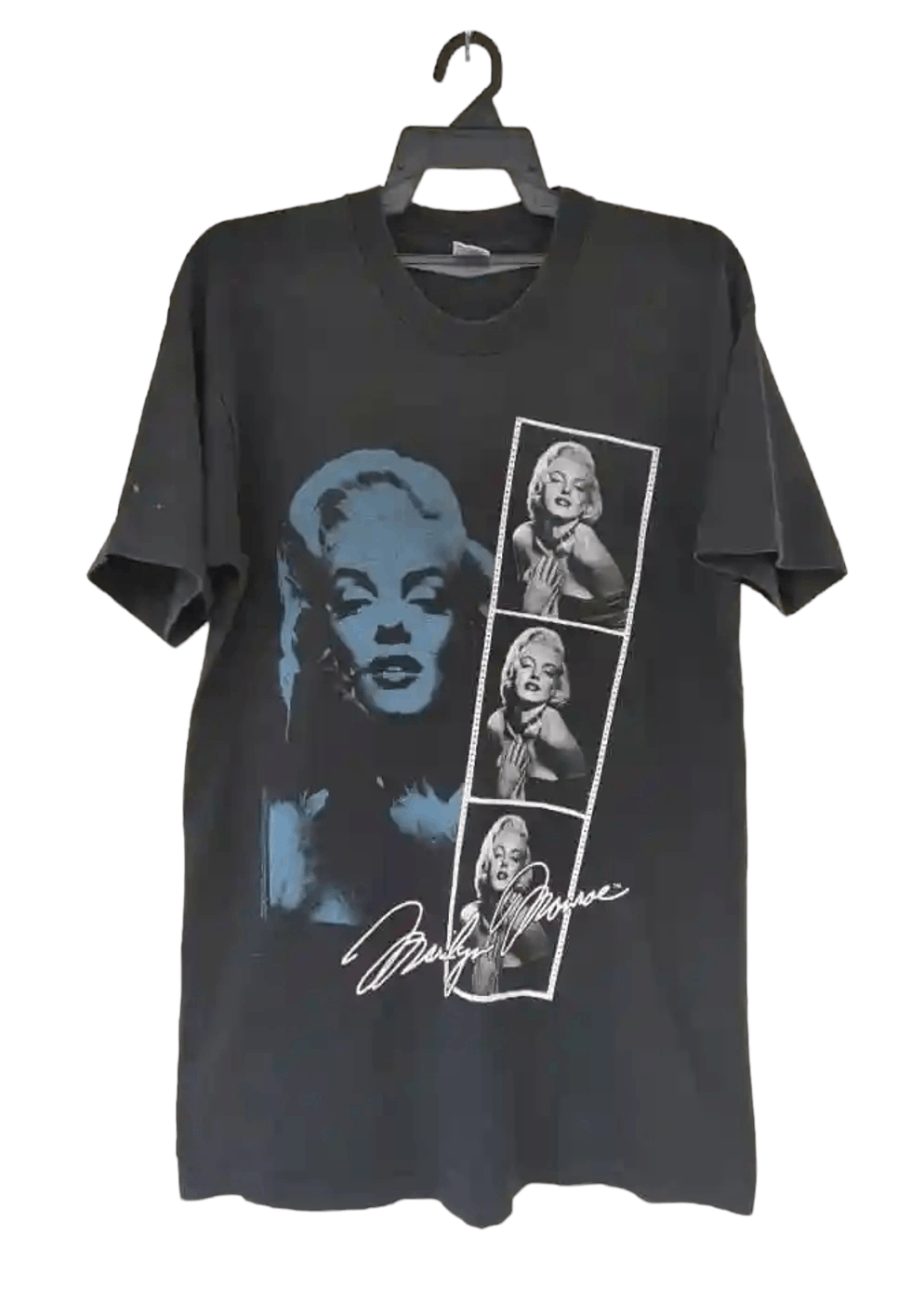image of 1990X Clothing x Rap Tees 1993 Vintage Marilyn Monroe in Black, Men's (Size Medium)