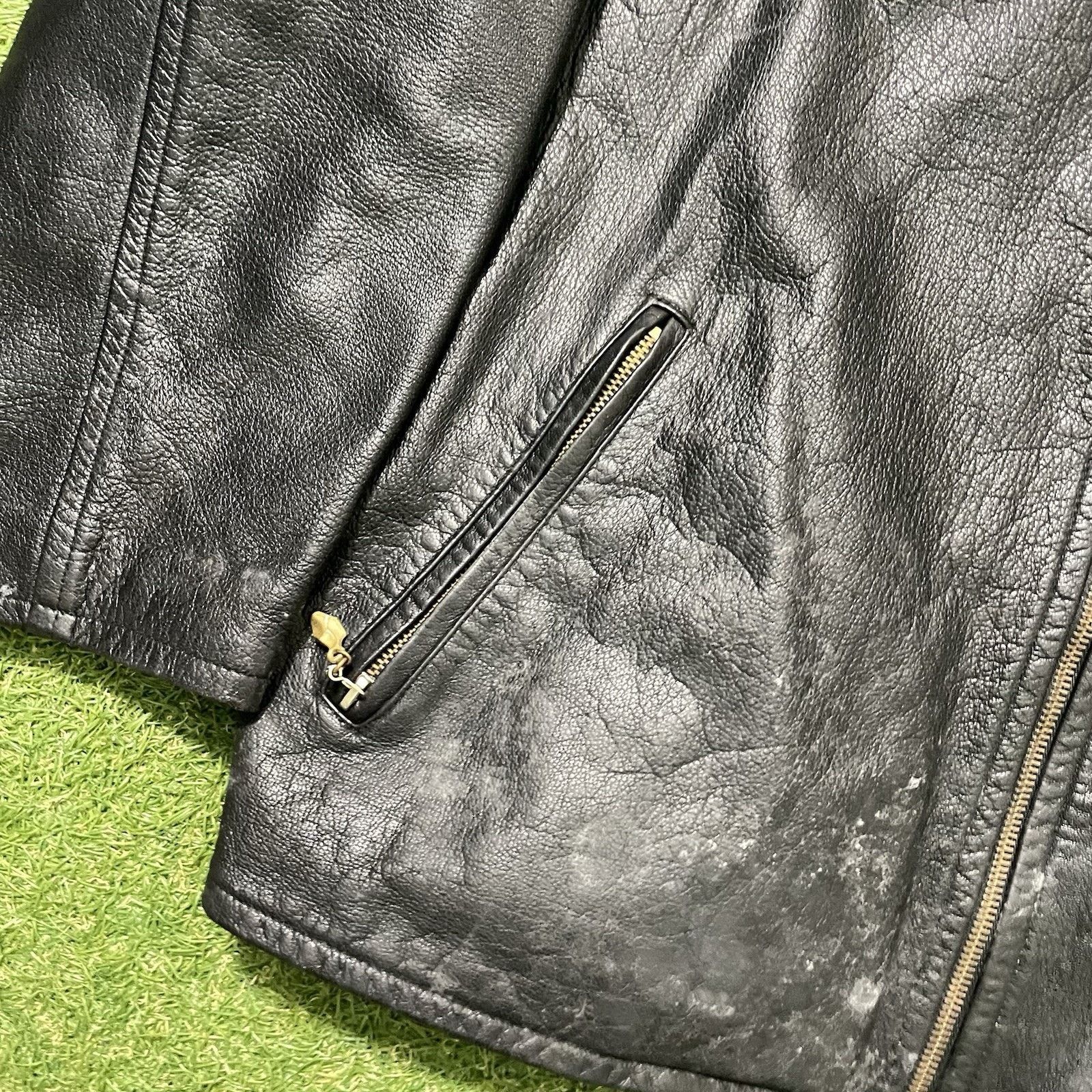 Donna Karan Biker Jacket S Black Soft Full Leather Moto, Women's — image 4 of 6