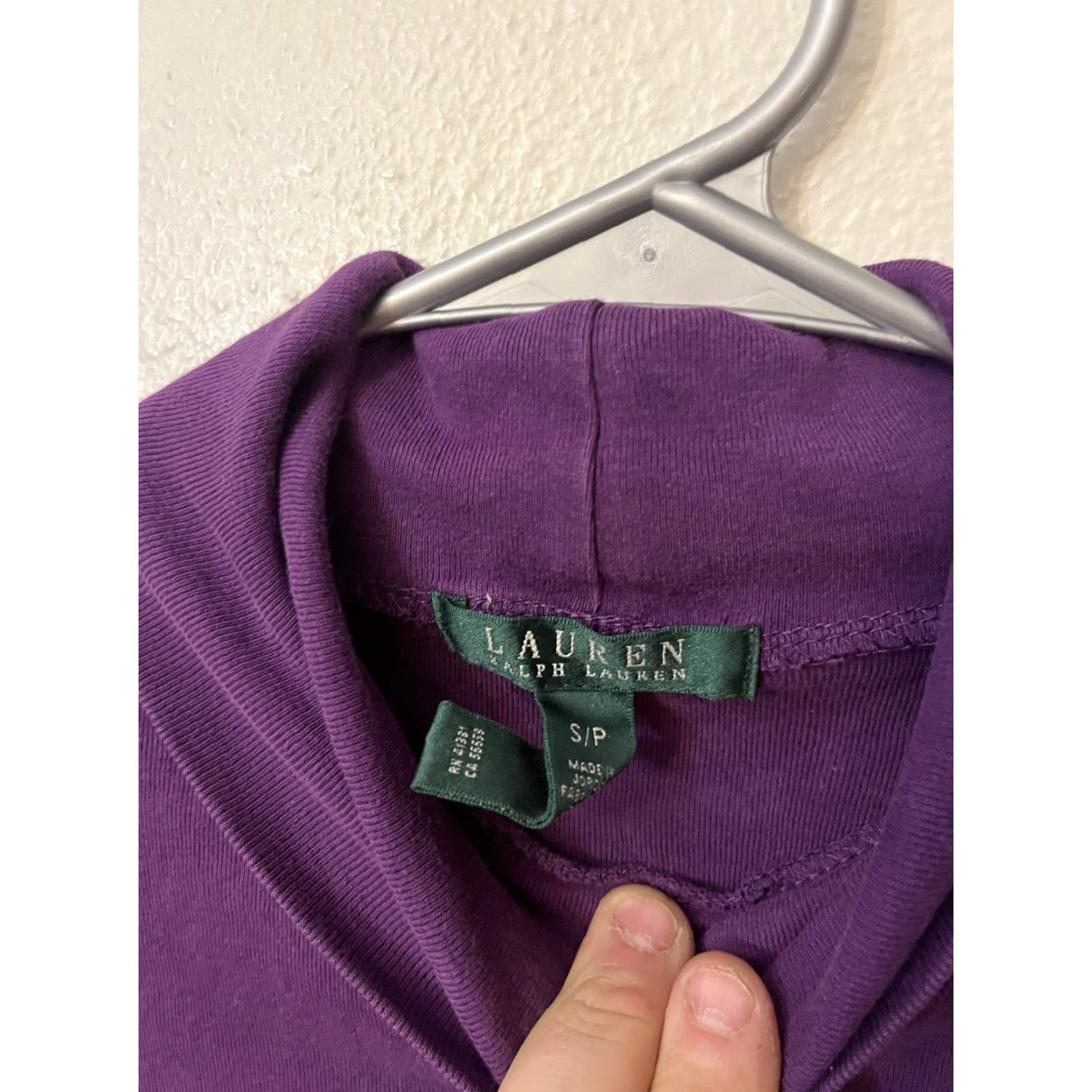 Ralph Lauren Lauren Ralph Lauren Sweater Womens Size Small Turtleneck Cotton Purple Size S / US 4 / IT 40 - 2 Thumbnail