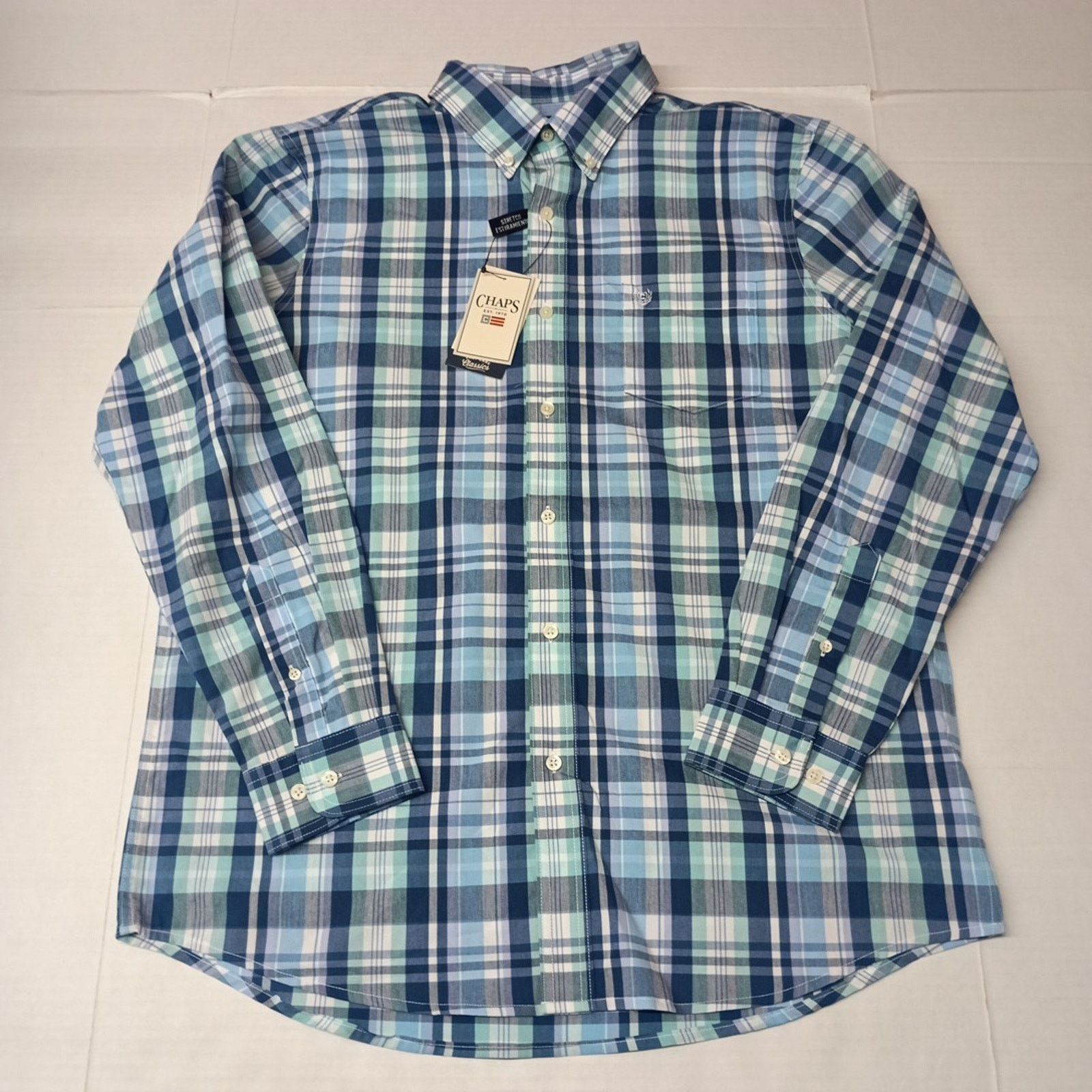 Chaps CHAPS Button Down Plaid Shirt Men's L Lilac Blue Multi Size US L / EU 52-54 / 3 - 1 Thumbnail
