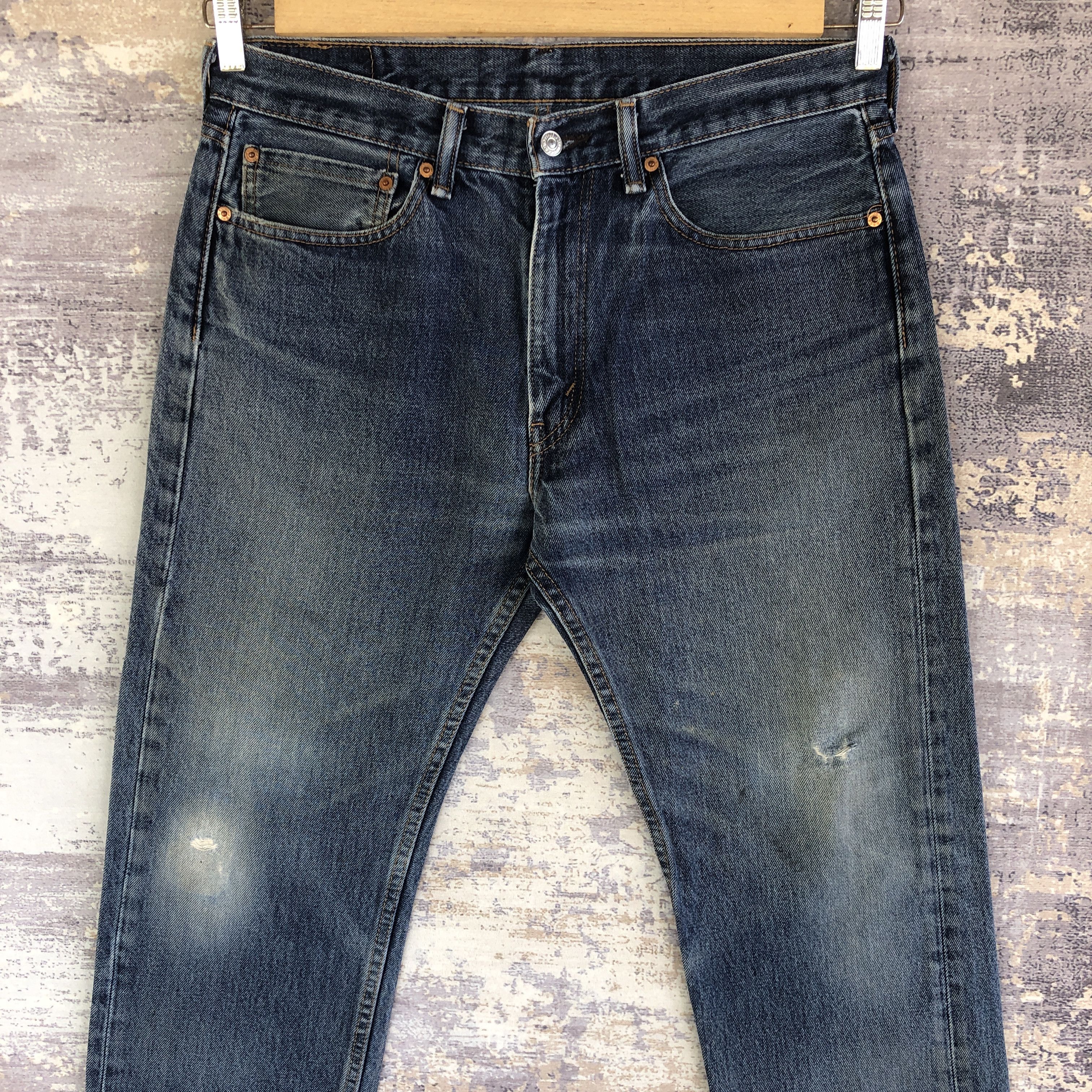 Levi's Vintage Y2K Distressed Levis 505 Jeans Levi's Faded Denim Size US 32 / EU 48 - 3 Thumbnail