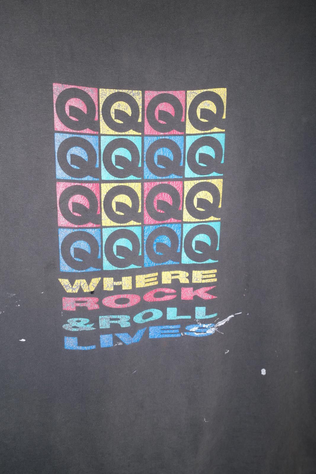 Hanes 90's Hanes The Mighty Q Where Rock & Roll Lives T-Shirt Size US L / EU 52-54 / 3 - 2 Thumbnail