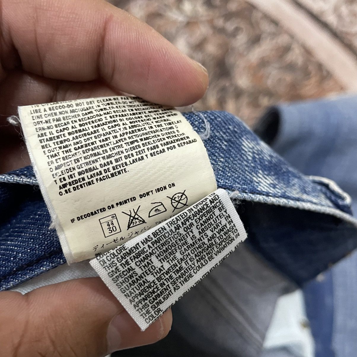 Diesel 🔥Vintage Diesel Industry Stoned Washed Ripped Distress Jeans Size US 32 / EU 48 - 19 Thumbnail