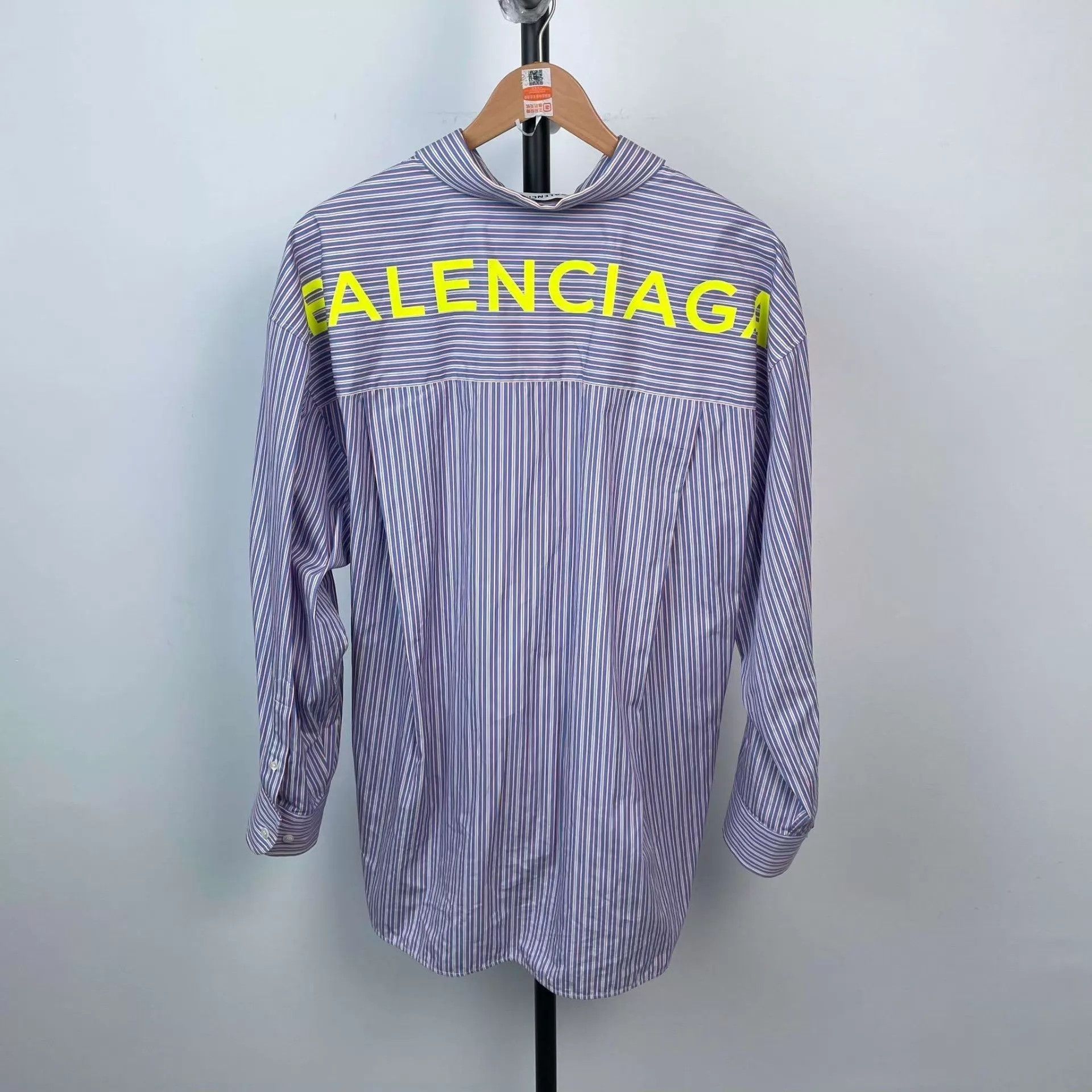 Balenciaga Balenciaga striped blue shirt Size US M / EU 48-50 / 2 - 2 Thumbnail