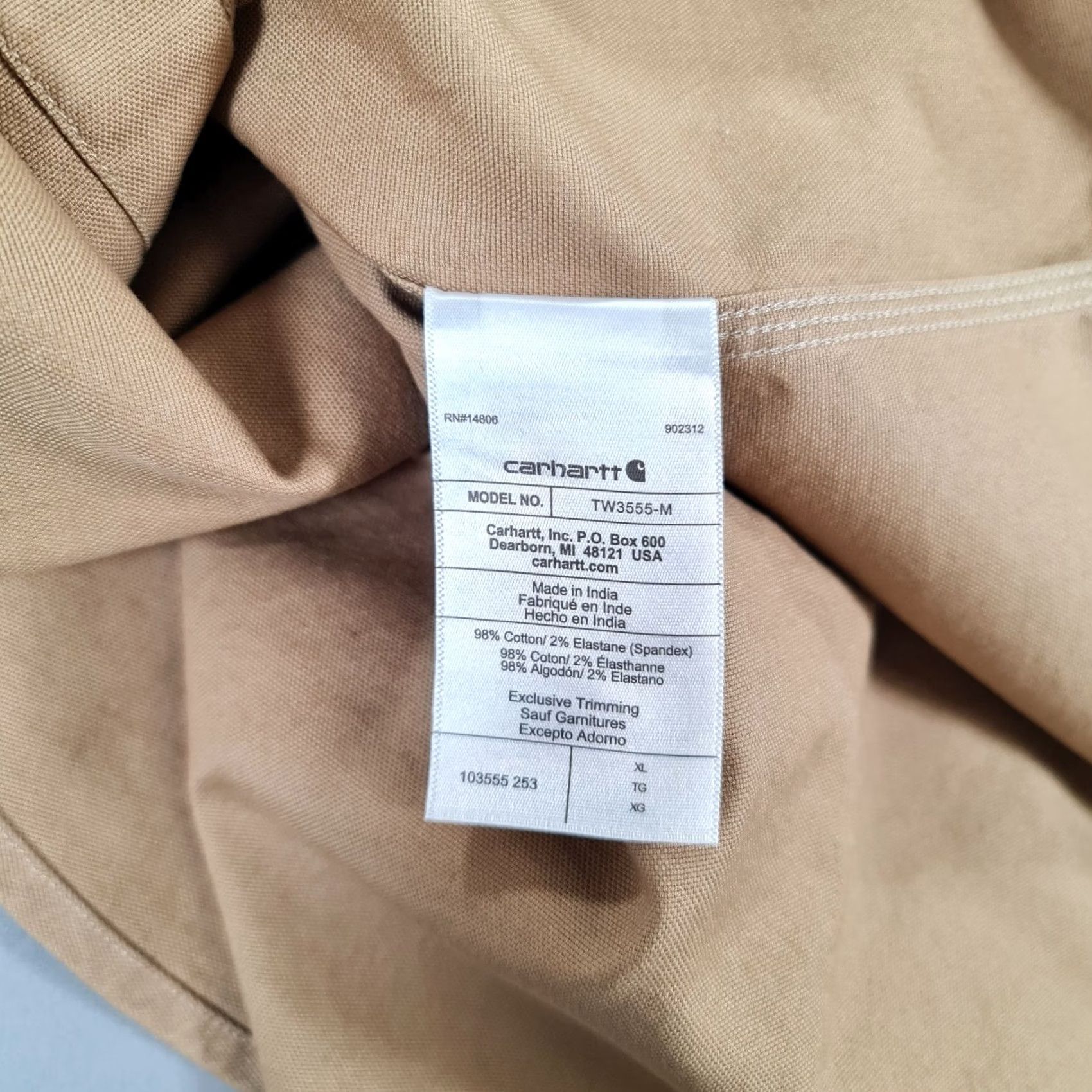 Carhartt Carhartt Shirt XL Brown Midweight Canvas Rugged Flex Relaxed Fit Workwear Mens Size US XL / EU 56 / 4 - 7 Thumbnail