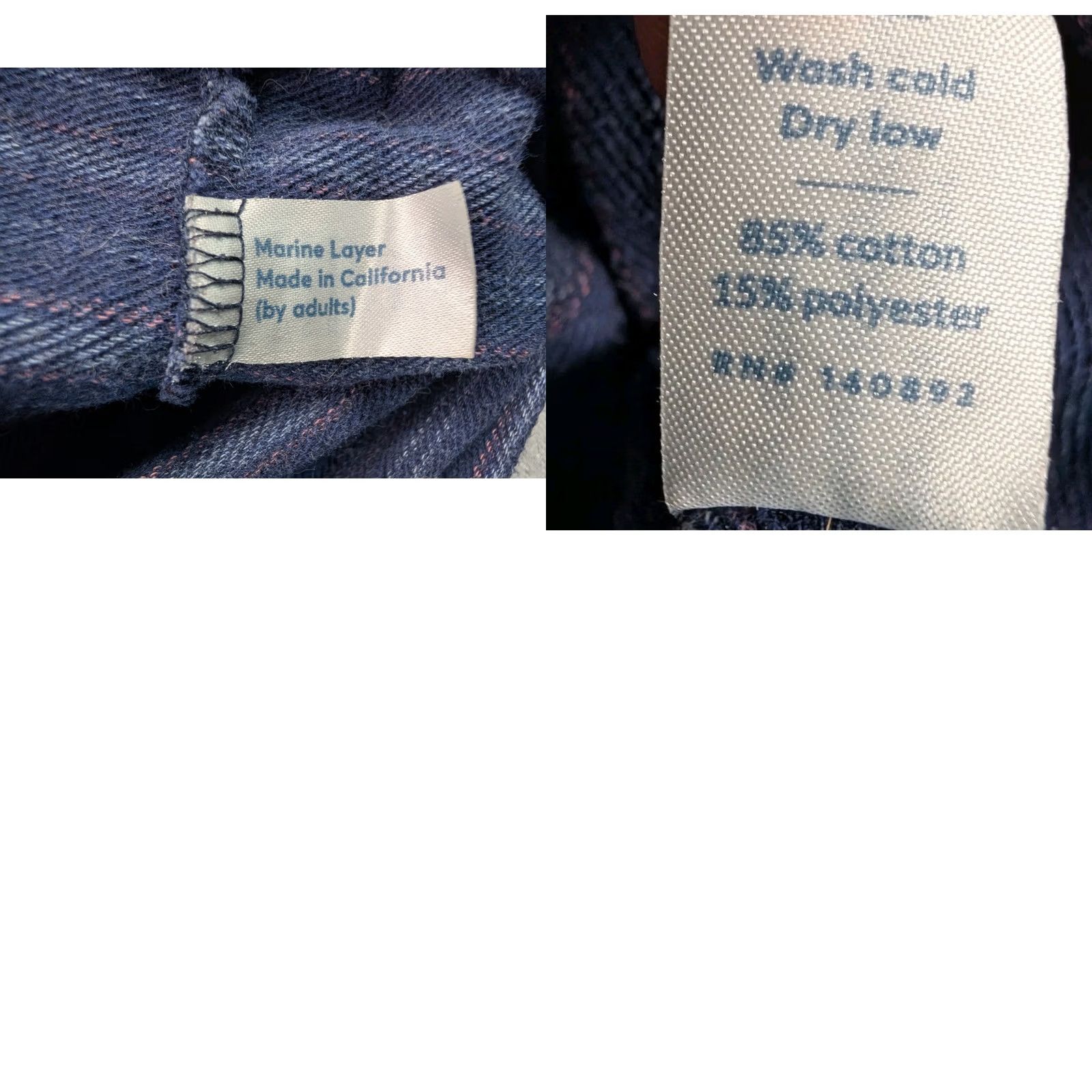 Marine Layer Marine Layer Men's Striped Pocket Tee Blue Size L Crew Neck Shirt Short Sleeve Size US L / EU 52-54 / 3 - 8 Thumbnail
