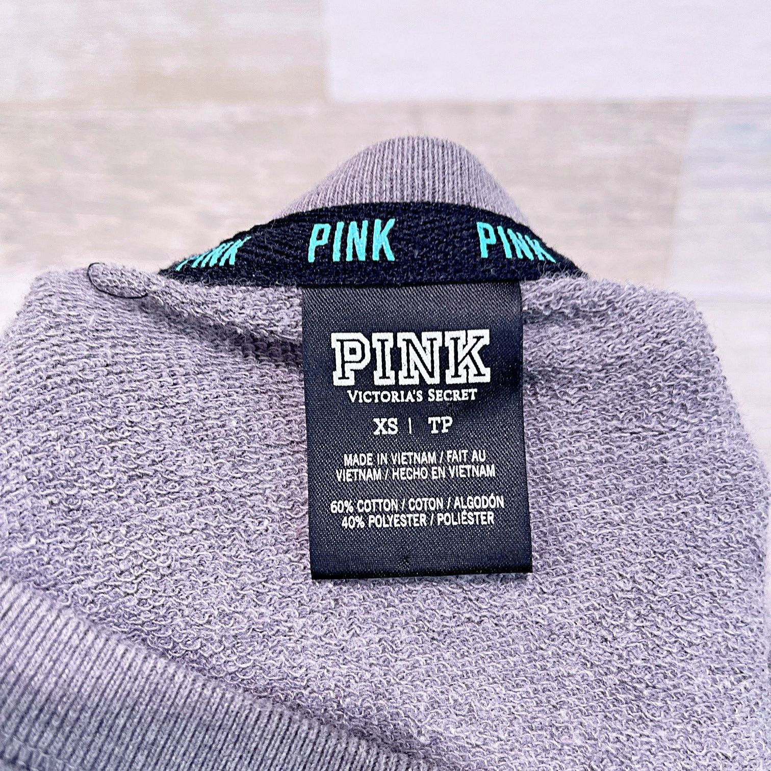 Victoria's Secret PINK Victorias Secret Perfect Sweatshirt Gray Blue Black XS Size XS / US 0-2 / IT 36-38 - 6 Thumbnail